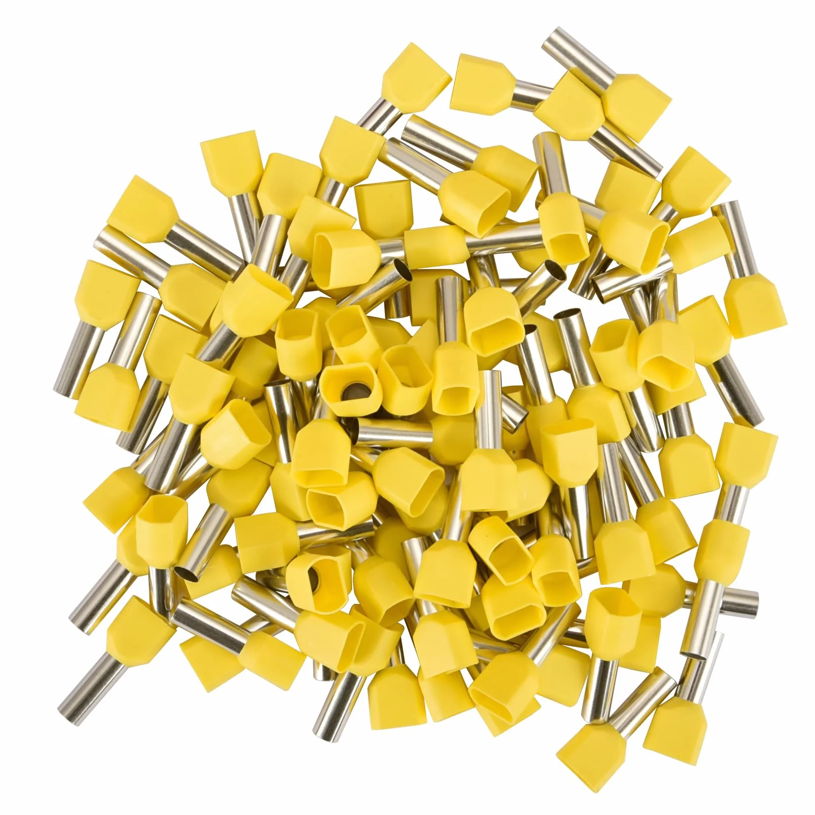 Heschen TE6014 Terminales de crimpar gemelos AWG10 6mm² 14mm Amarillo Paquete 100