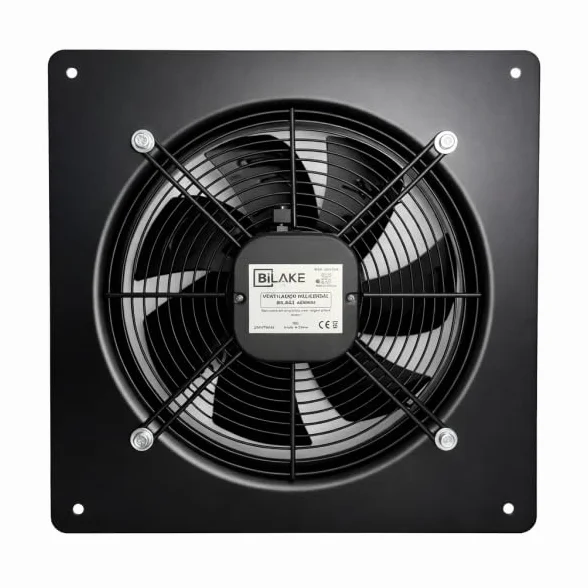 Bilake Extractor Helicoidal Empotrable Ø400 mm | 3980 m³/h - 180W | Ventilador Industrial de Pared en Acero IPX4