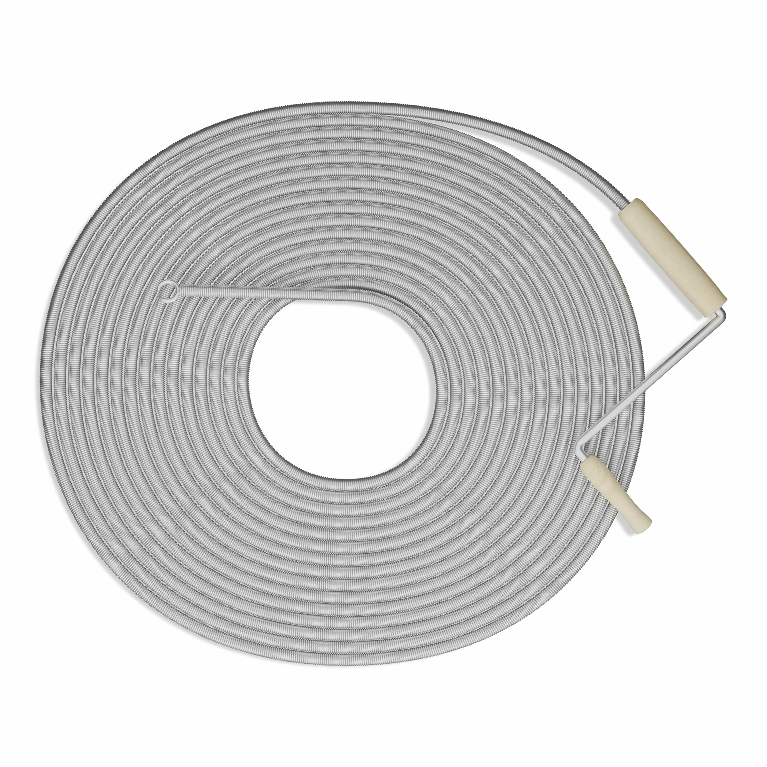 Relaxdays Desatascador Tuberías, Espiral Desatascar Fregaderos, Desagües, Duchas, WC, Acero, 15 m, Plateado