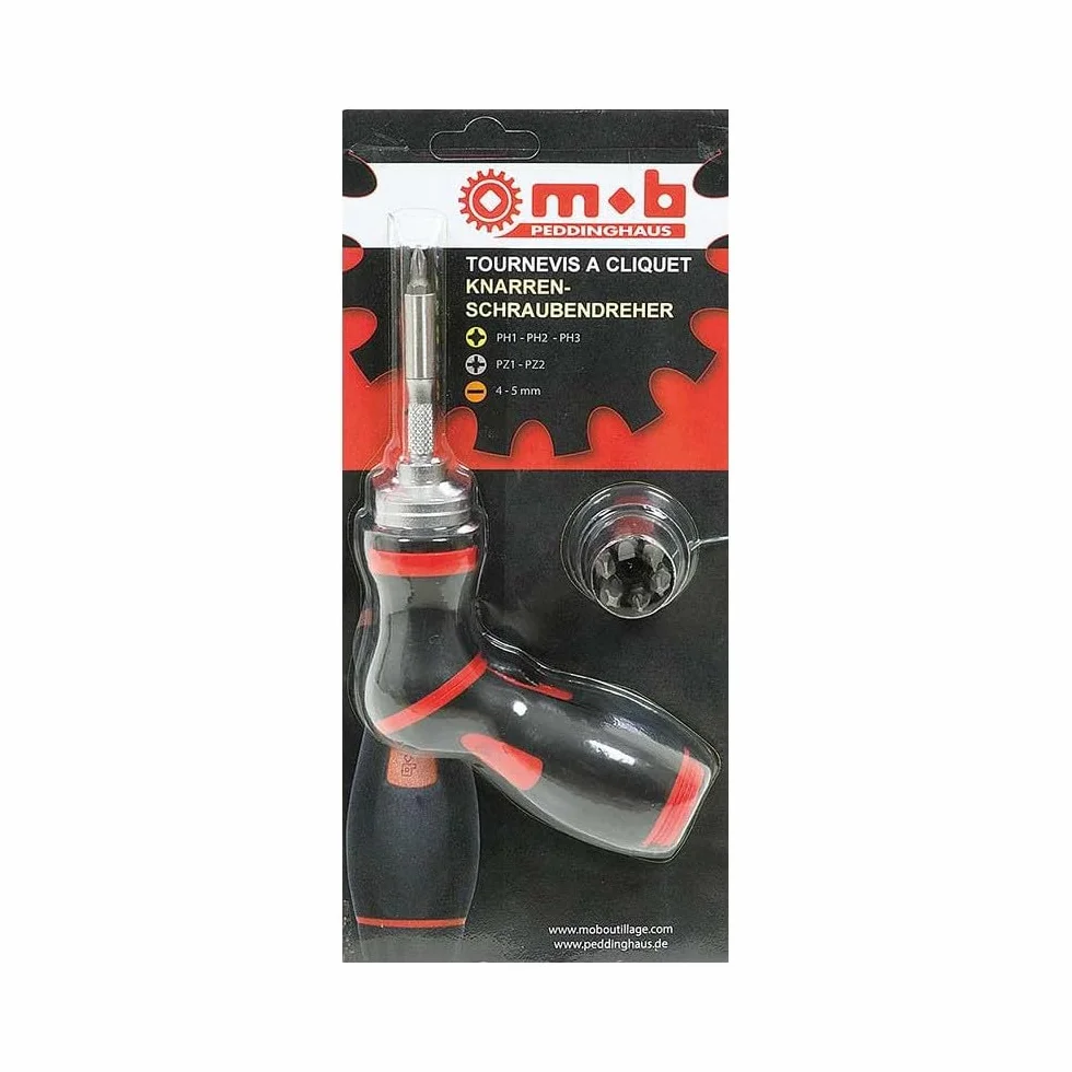 MOB Outillage 9462099001 destornillador Revolver – Portapuntas de trinquete con puntas