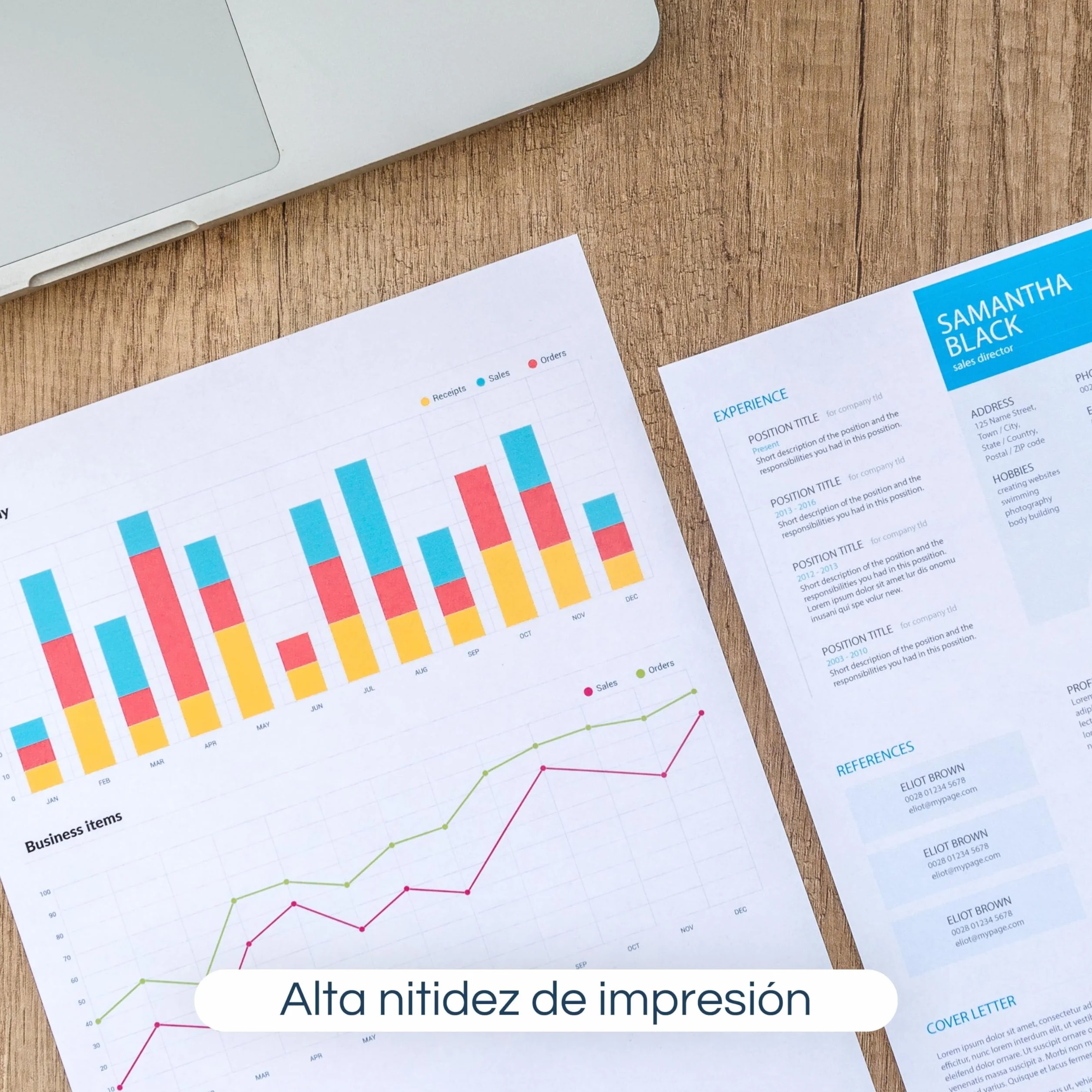 RAYLU PAPER Folios A4 80gr 500 Hojas Papel Premium Multiusos para Impresoras Láser Inkjet Fotocopiadoras