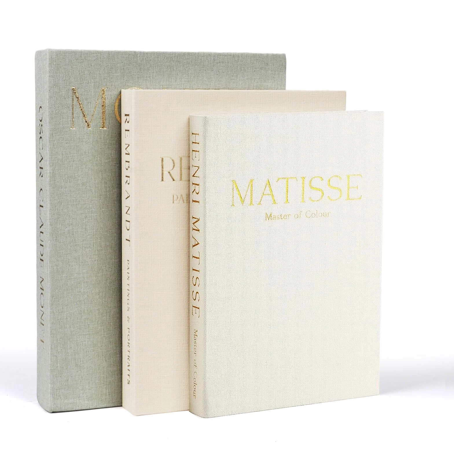 Conjunto de 3 Libros Decorativos Falsos, Caja de Almacenamiento de Lino para Estantería y Decoración del Hogar