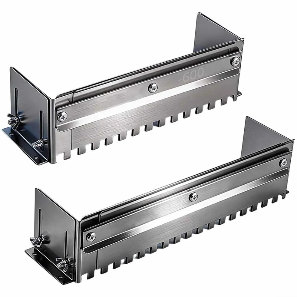 Juego de paletas dentadas ajustables, 2 piezas para herramienta de peine de mortero para suelos de baldosas de 300-600 mm, rango de 400-800 mm, ranura de yeso (300-600 mm)