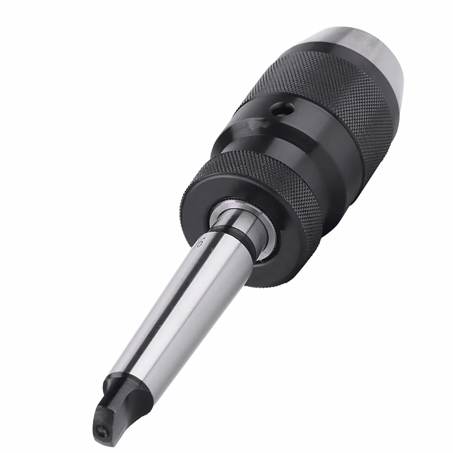 Tyenaza Portabrocas B16, Portabroca MT2 Torno, Portabroco de Acero para Torno Sin Llave 1/2 con Autoapriete de 1 a 13 mm con Portabroco de Eje MT2-B16, para Taladros de Columna, Fresadoras
