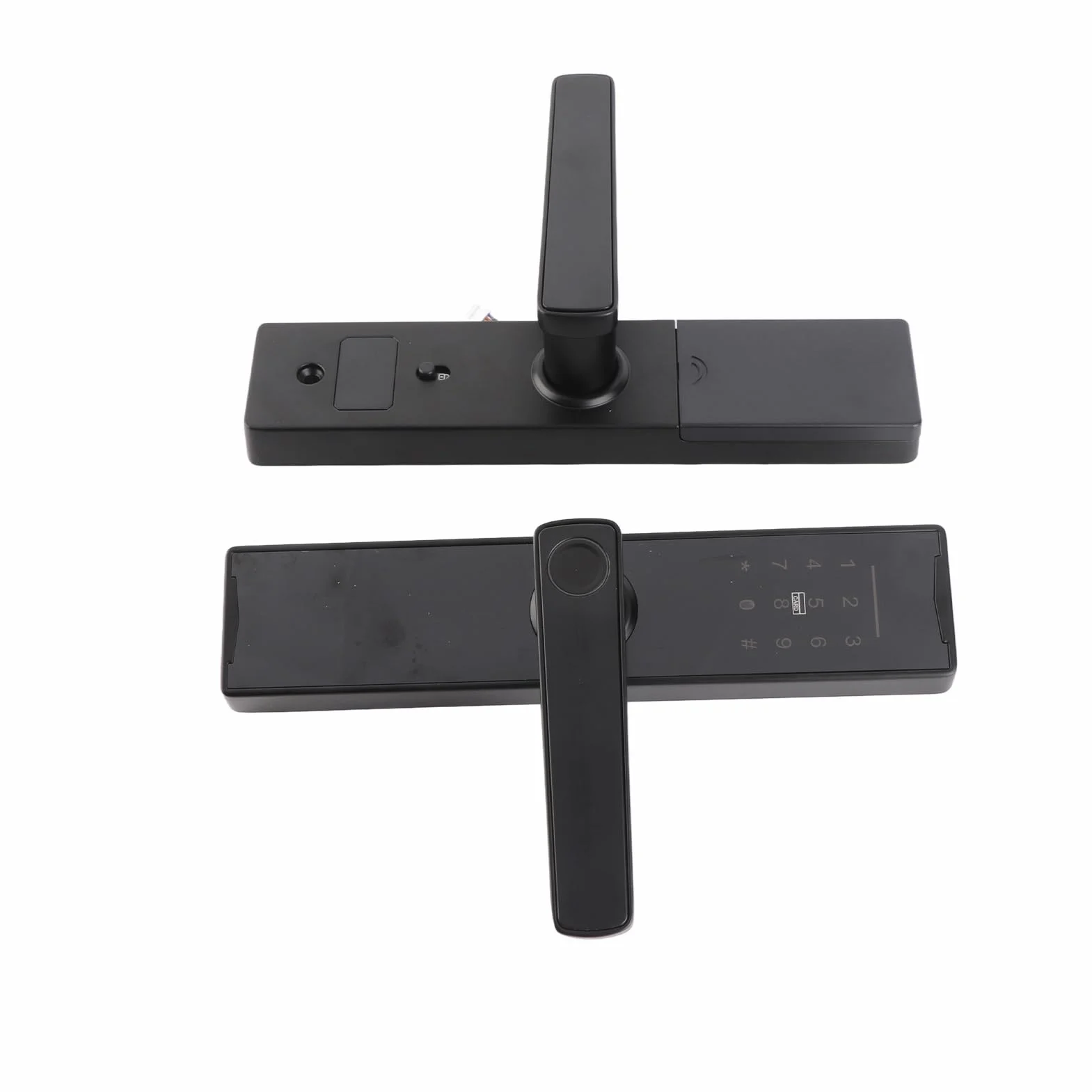Cerradura Inteligente de Puerta Digital, Cerradura de Puerta con Teclado con Mango, Cerradura de Puerta electrónica de Huella Digital Compatible con la aplicación Tuya