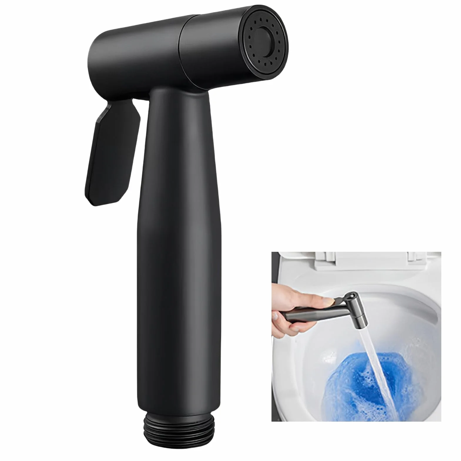 Bidé Handbrause acero inoxidable G1/2 cabeza de ducha negro