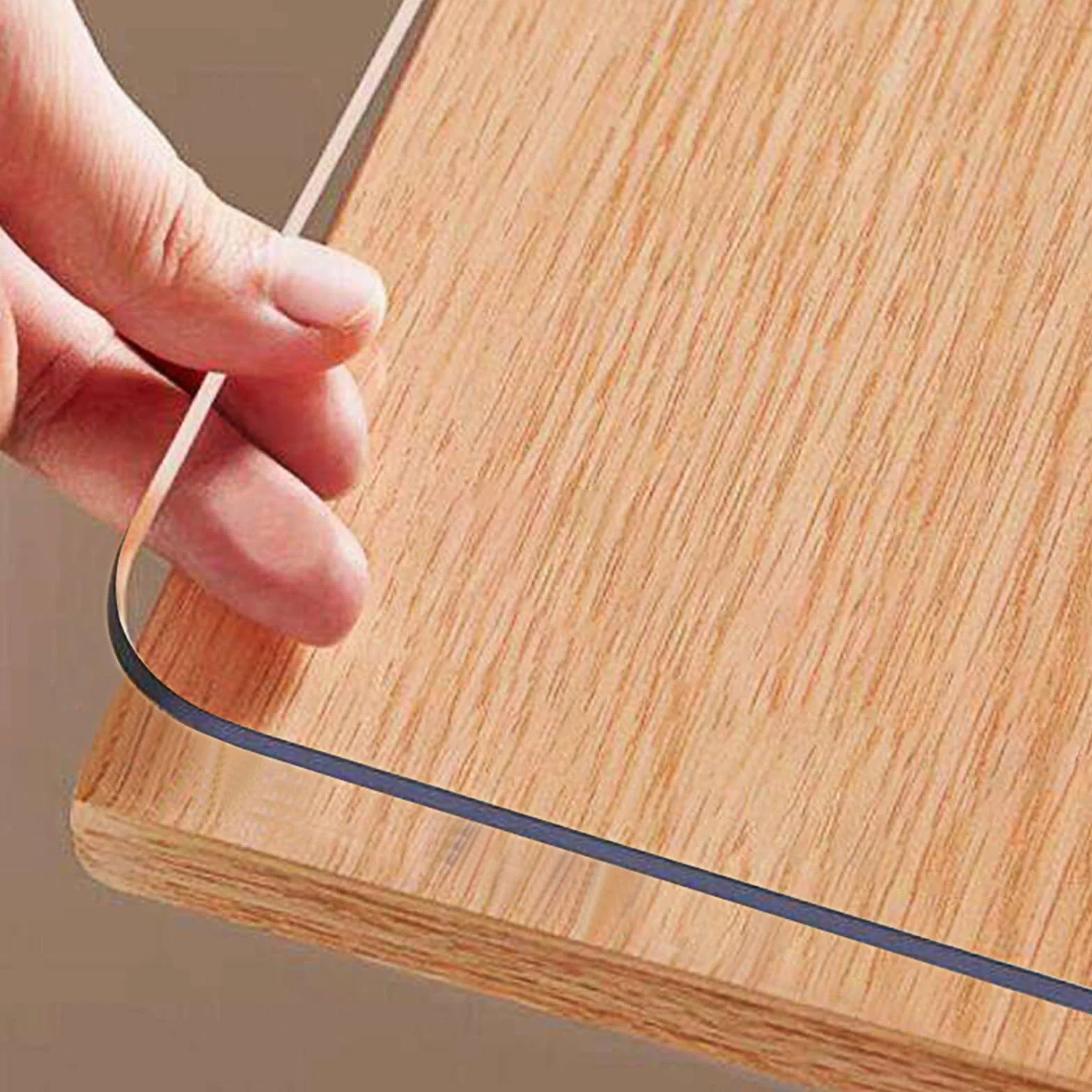 OstepDecor Protector Mesa Transparente 90 x 90 cm,1.5mm Protector Escritorio & Alfombrilla Escritorio, Mantel Transparente Mesa Rectangular, Anti-Deslizante, Impermeable, Resistente al Calor