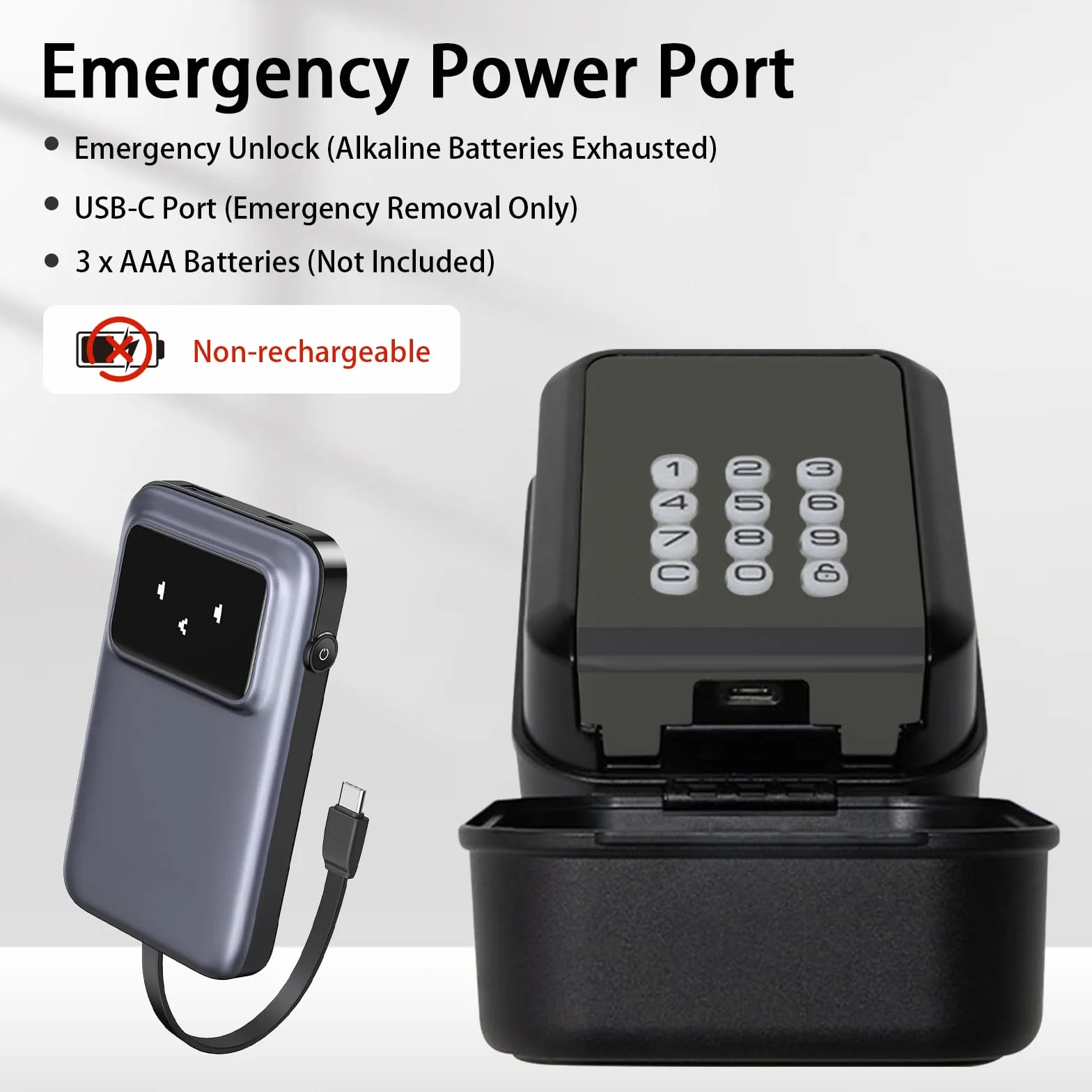Caja fuerte inteligente para llaves Bluetooth TTLock código PIN 12 dígitos resistente intemperie