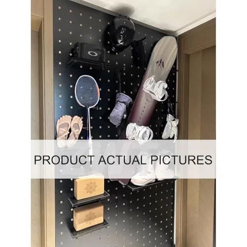 Genérico Paneles organizadores de Pared con Clavijas. Paneles de Clavijas, Kit Combinado de Clavijas, Tablero Organizador de Pared con Clavijas, tableros Perforados y Accesorios modulares Colgantes,