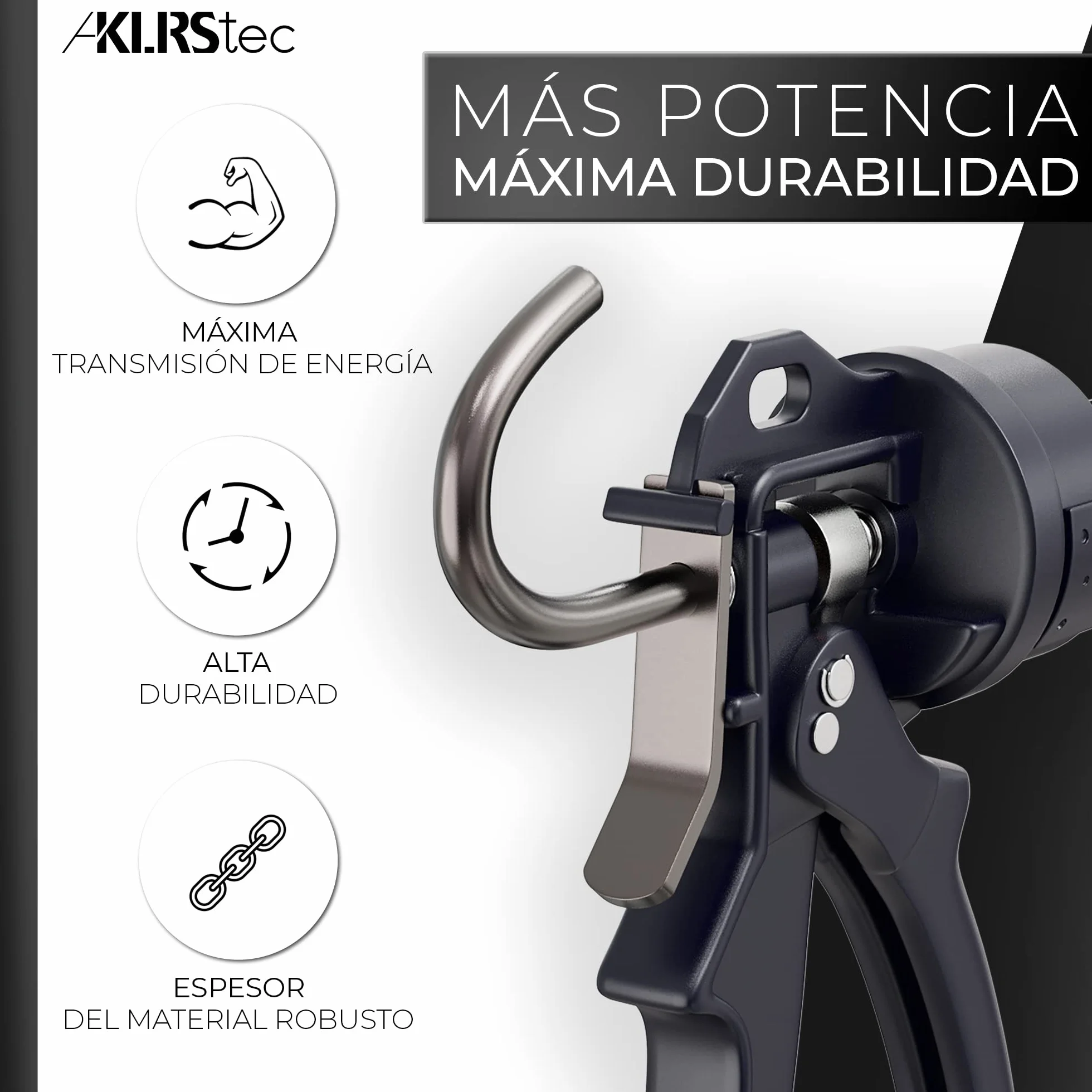 KLRStec Pistola Profesional para Cartuchos de Silicona de Aluminio para Sellado y Rejuntado, Compatible con Cartuchos de 310 ml