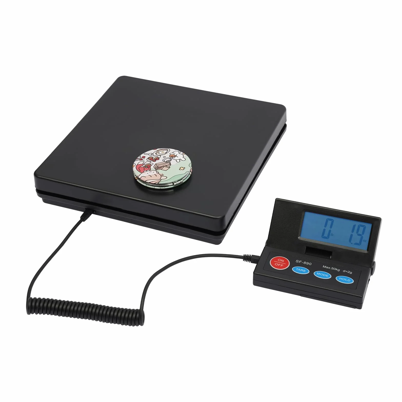 Báscula digital para paquetes 50 kg/2 g plataforma industrial con pantalla externa