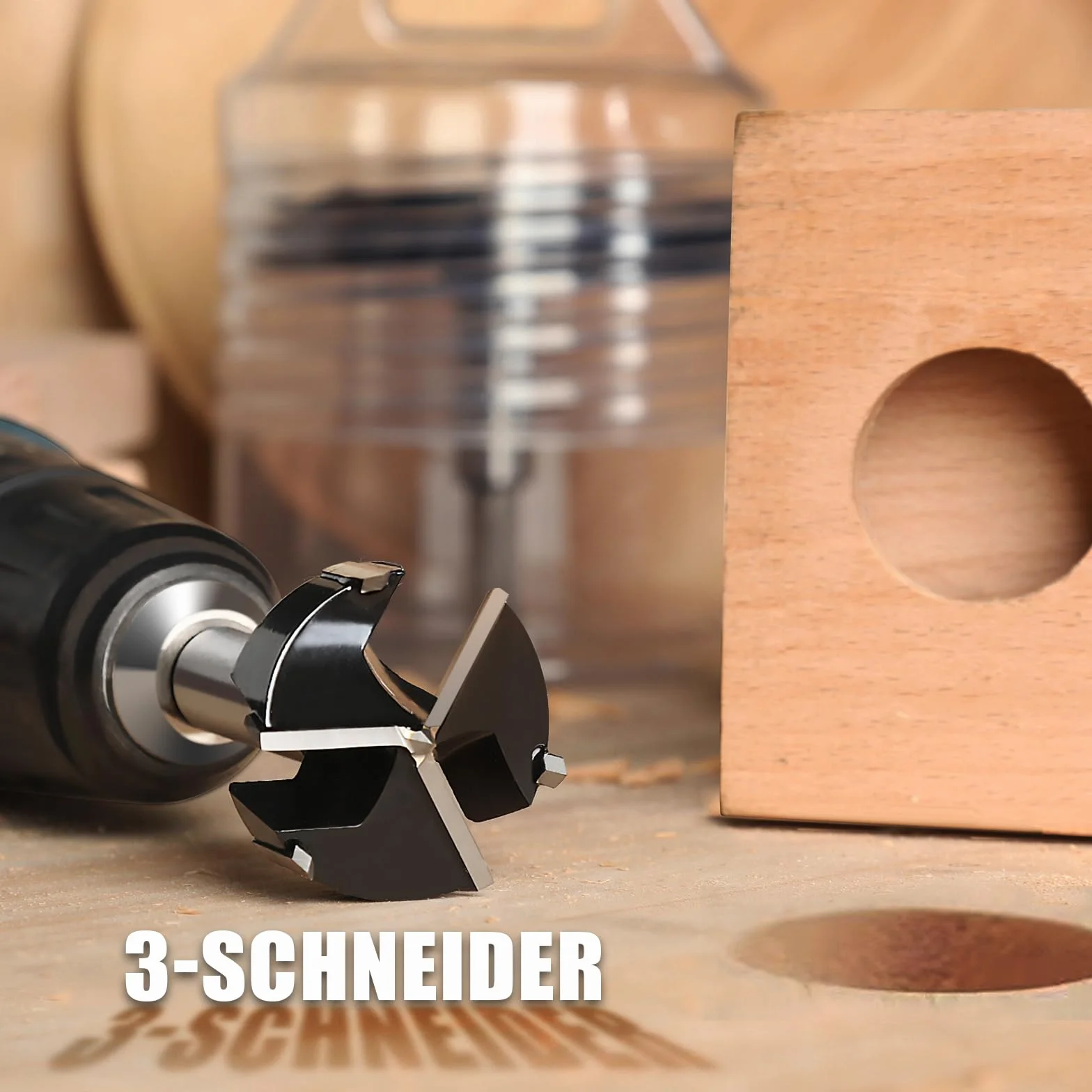 38MM broca Forstner para madera, broca Forstner de 92mm de longitud con espiga redonda, broca para madera, madera dura, paneles de fibra
