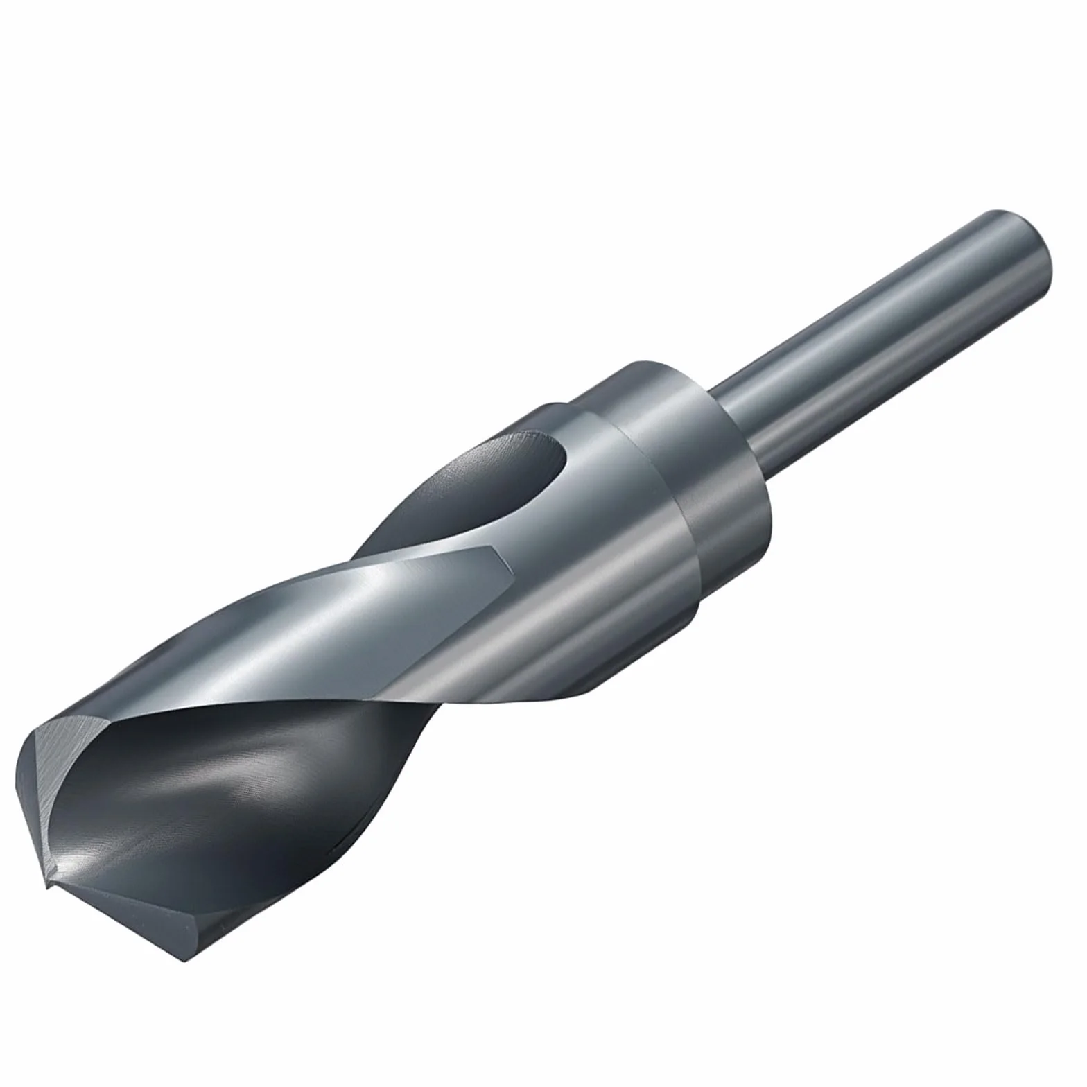 sourcing map Broca de 30,5 mm, vástago reducido de 1,27 cm, M2, acero de alta velocidad, nitruro, negro, brocas de 135° para metal duro, acero inoxidable, profesional