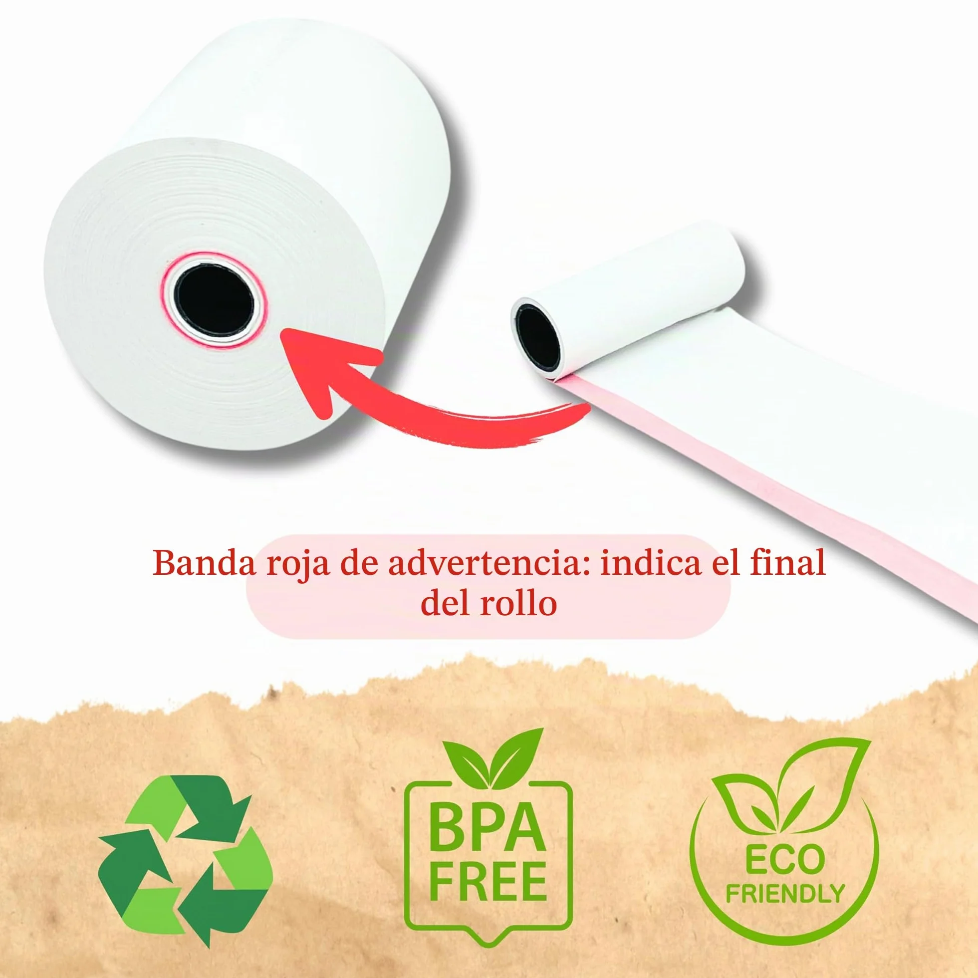 Rollos de Papel Térmico Double Dragon 57 x 30 mm para Recibos PDQ | Libre de BPA | Compatible con Impresoras SumUp, Ingenico, PayZone, Verifone, Clover, Terminales Zettle – 20 Rollos