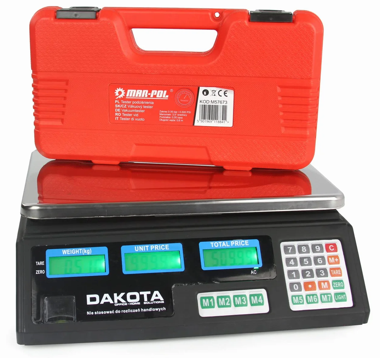 Báscula electrónica industrial con pantalla digital, 40 kg, de acero, plataforma de 33 x 23 cm, comercial