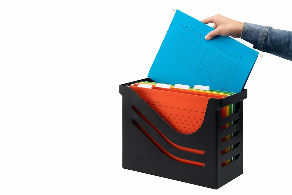 Jalema Re-Solution Caja para carpetas colgantes 5 archivos A4 gris