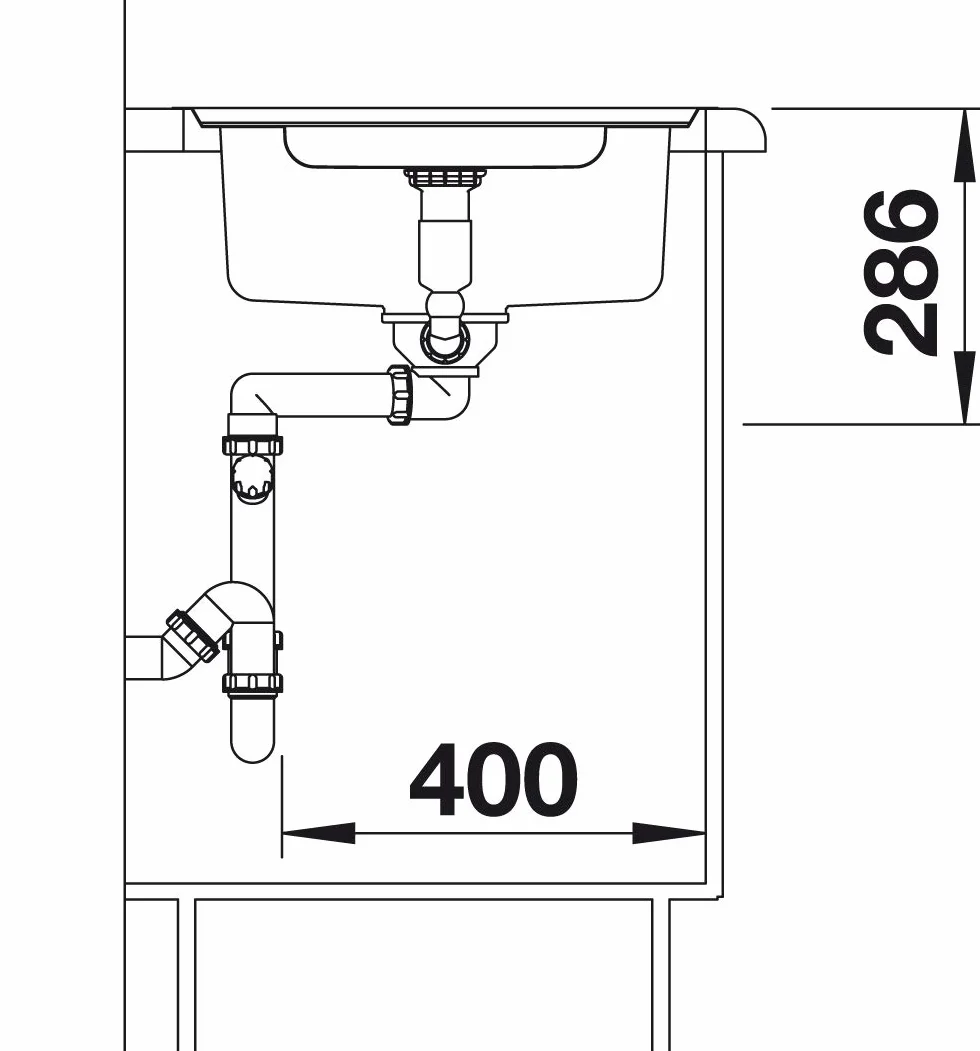 BLANCO CLASSIC PRO 5 S-IF 523663 Grifería de cocina con control a distancia de drenaje, bandeja reversible, mueble de baño de 50 cm, acabado satinado de acero inoxidable