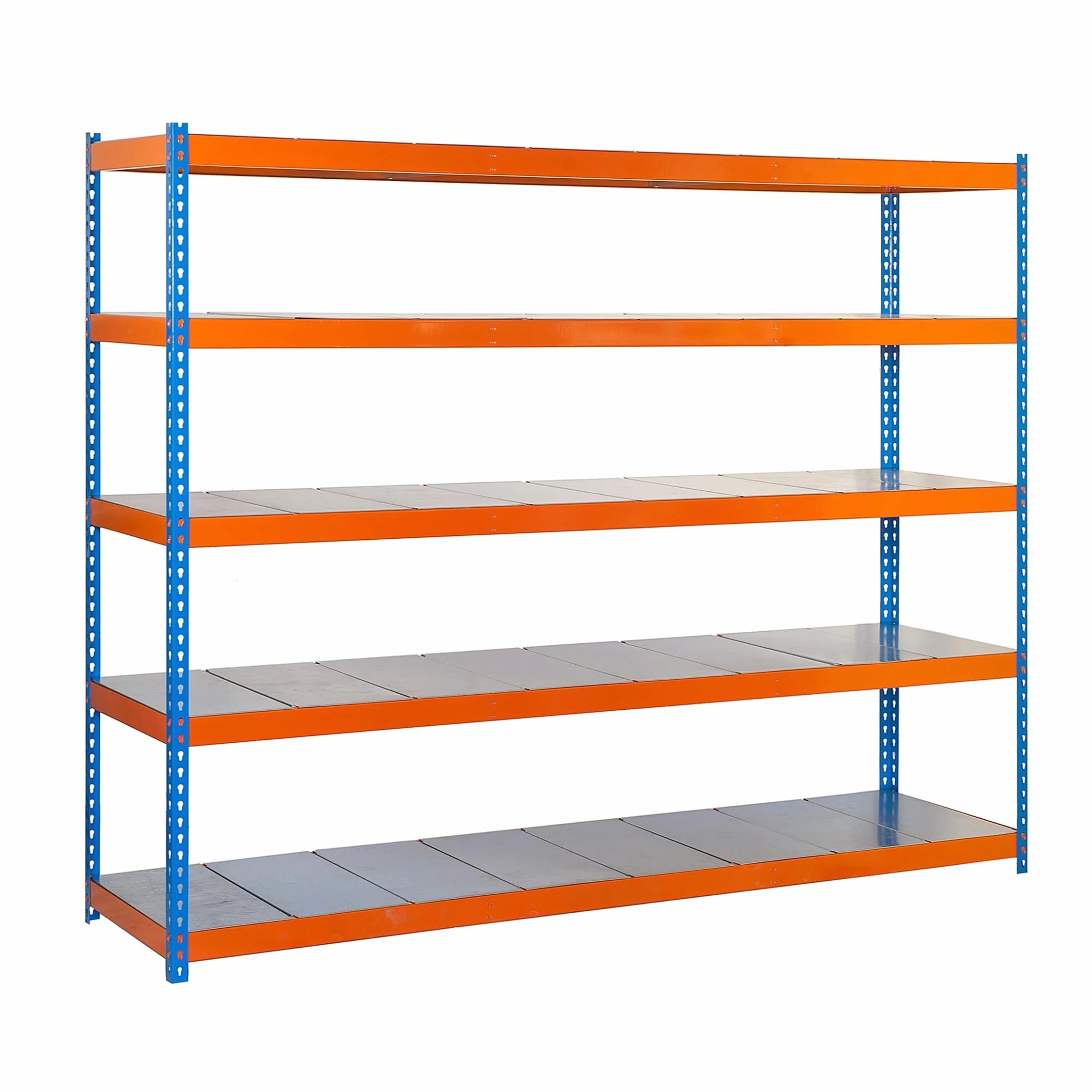 SimonRack Estantería Metálica Almacenaje, Sin Tornillos, 5 Baldas, Alta Capacidad Carga 400 kg, 2000x1200x450 mm, Estantería Taller Garaje Trastero, Galva/Galva