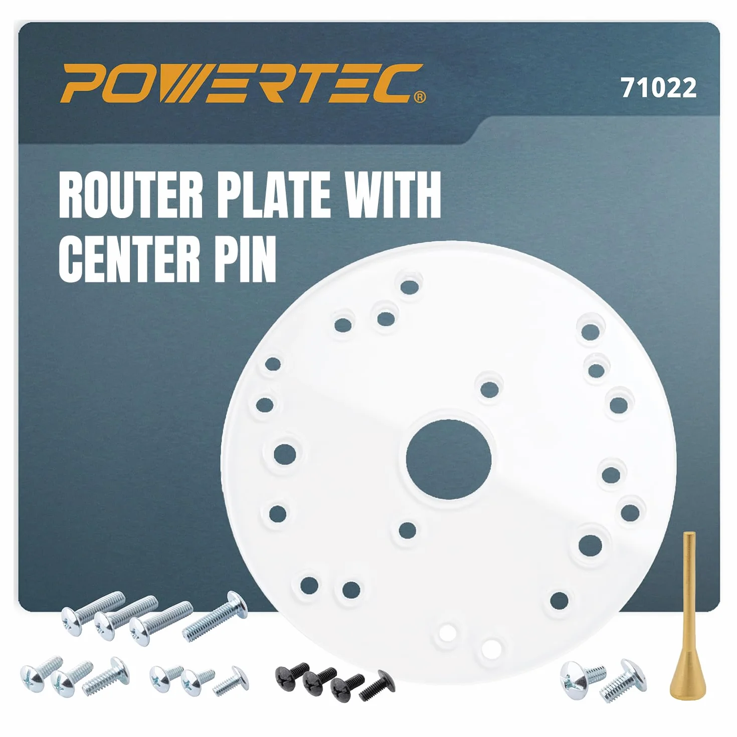 POWERTEC 71022 Placa de enrutador de 6-1/2 pulgadas, compatible con cable Porter, Bosch, Craftsman, Dewalt, Hitachi, Makita, Milwaukee, Ryobi