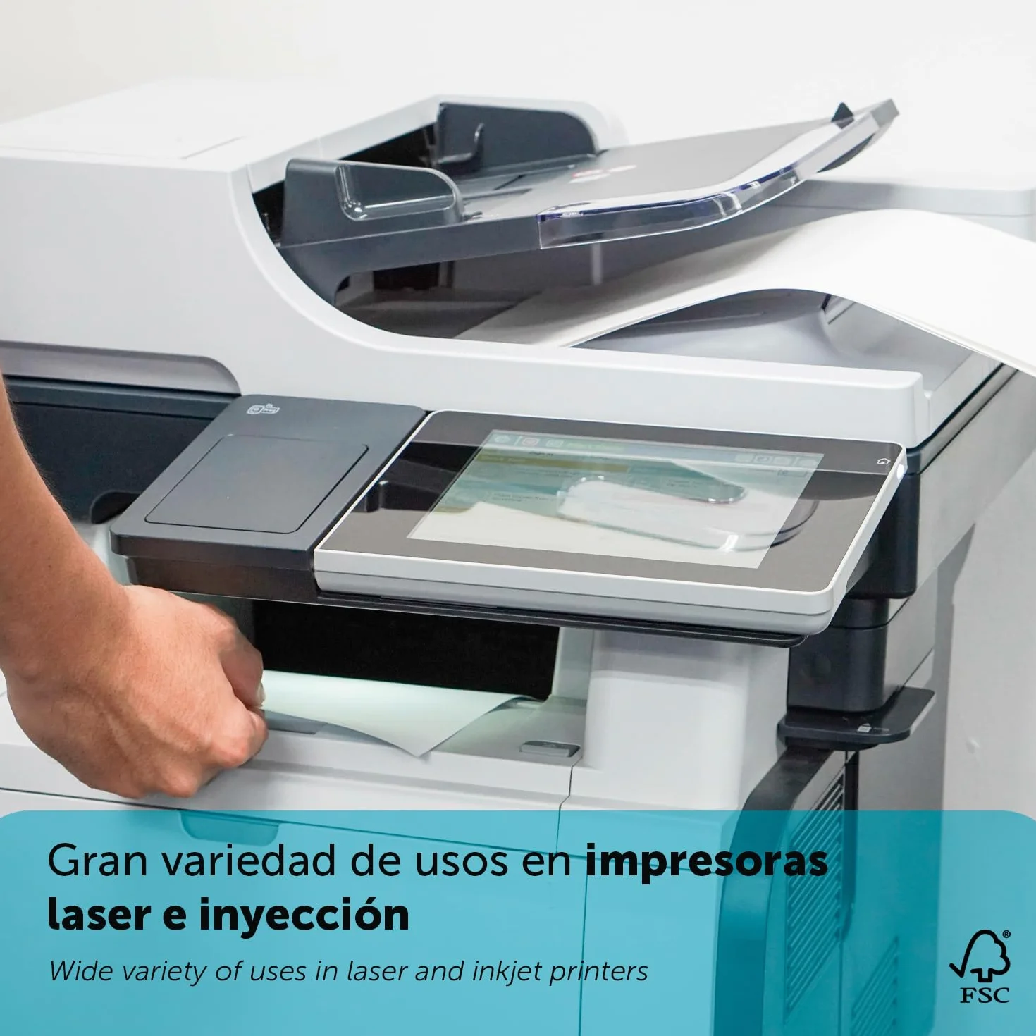 Papel Multiusos A4 100gr 100 Hojas, Folios para Impresoras Laser e Inyección, Fotocopiadora, Fax, Oficina