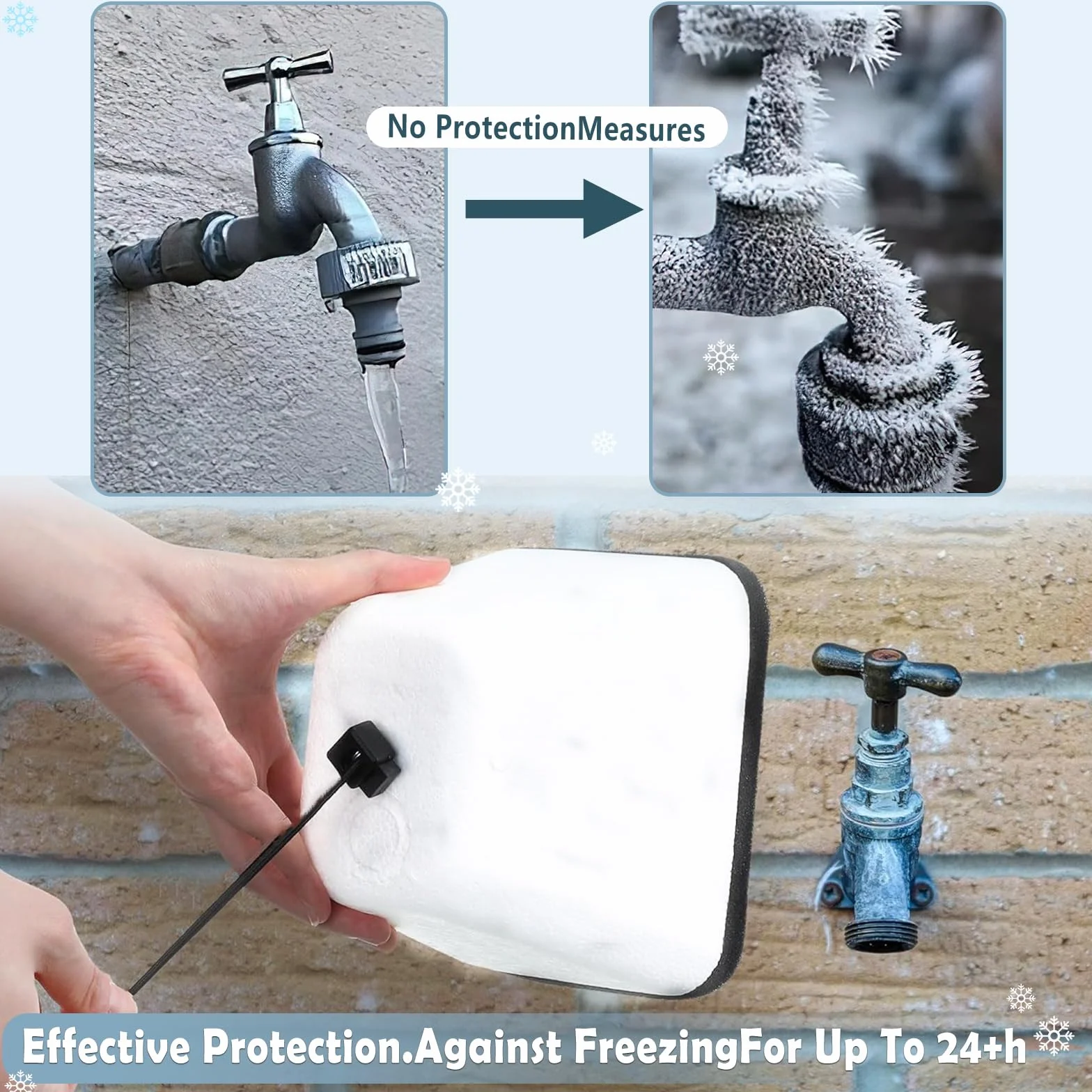 Protector Grifo Exterior Antihielo para Lluvia y Nieve