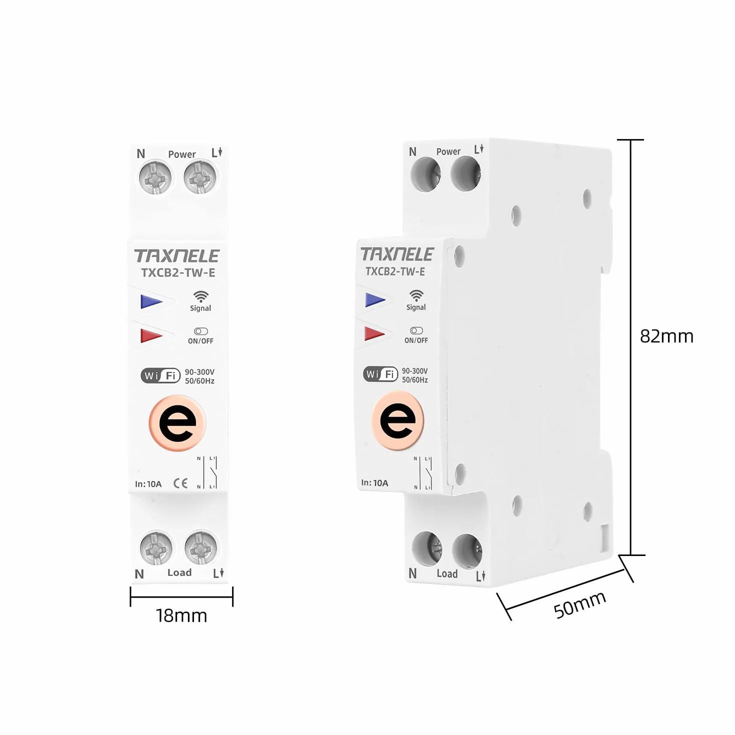 Ewelink WiFi Smart disyuntor Switch Time Relay Temporizador 1P + n 10a 16a 202a 25a 32a 40a 63a 110v 220V Control de Voz Remoto inalámbrico(10A)
