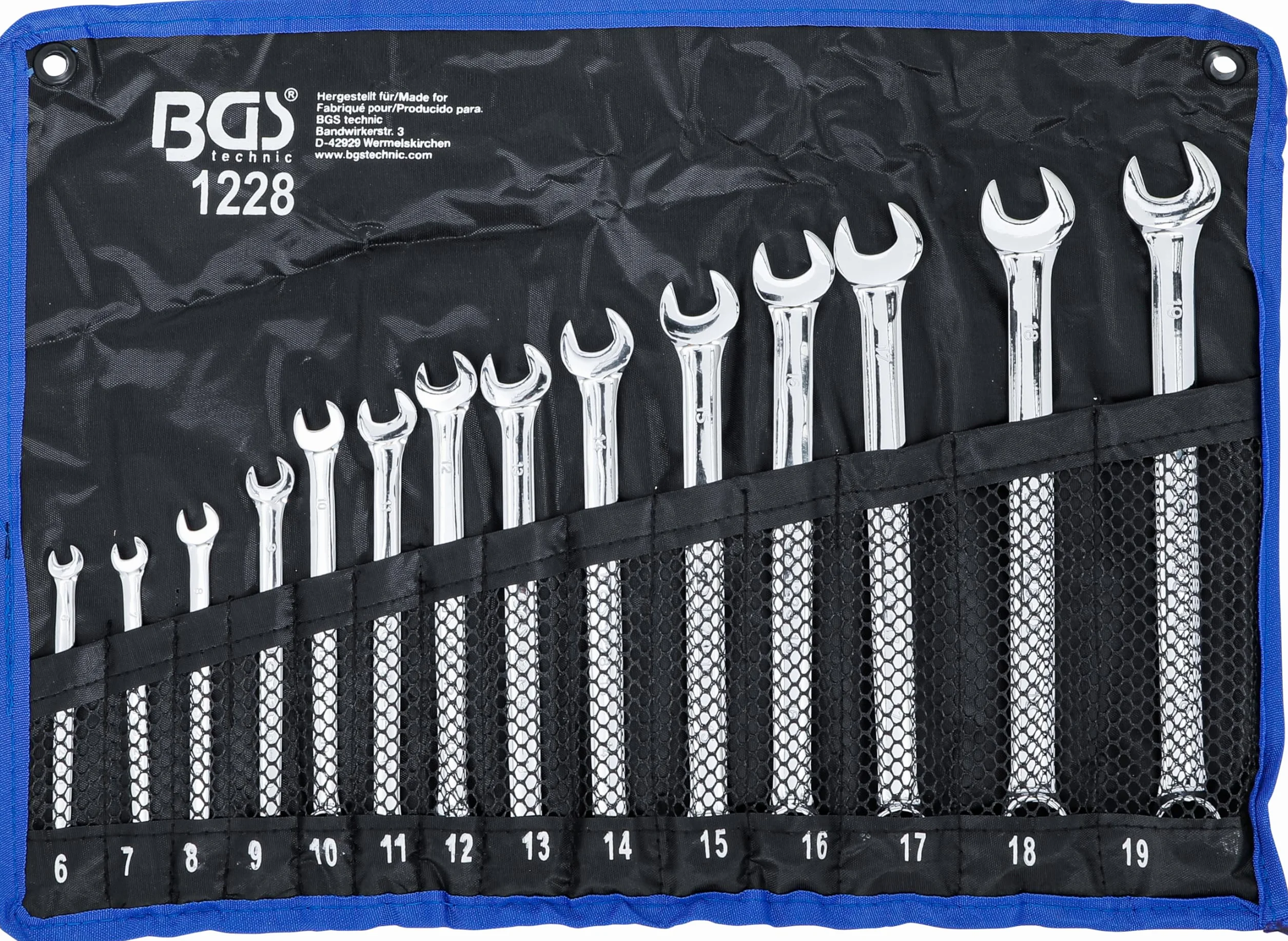 BGS 1228 | Juego de llaves combinadas | extra largas | 6 - 19 mm | 14 piezas