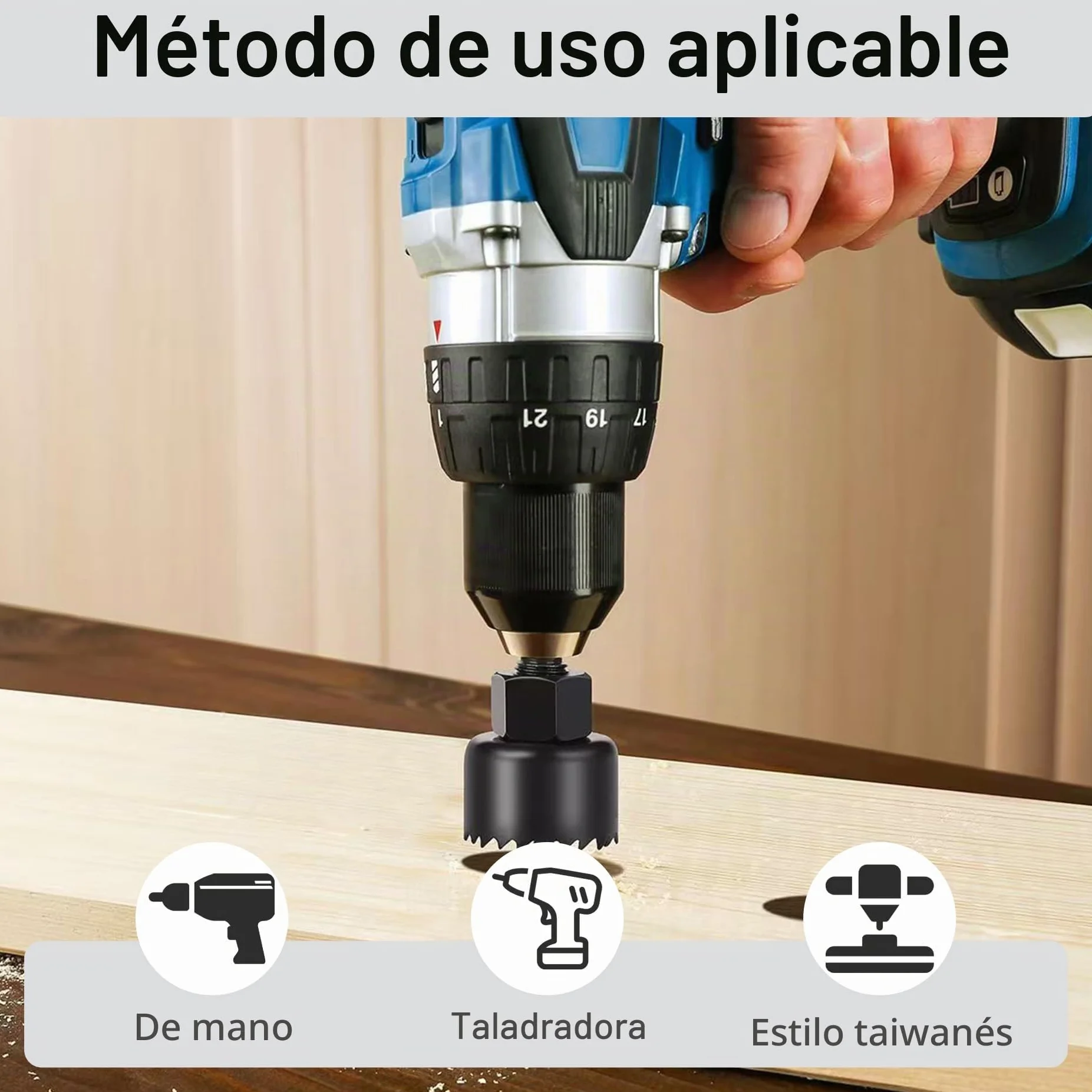 11 Piezas Sierras de Agujero en Acero al Carbono, 19-64 MM Serras Perfuradoras Acero al Carbono, Serras para Madera, Plástico y PVC con Estuche de Almacenamiento Portátil