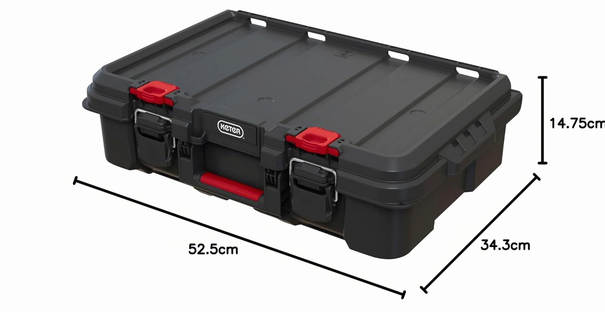 Keter Stack & Roll - Estuche de almacenamiento resistente para herramientas eléctricas (253382)