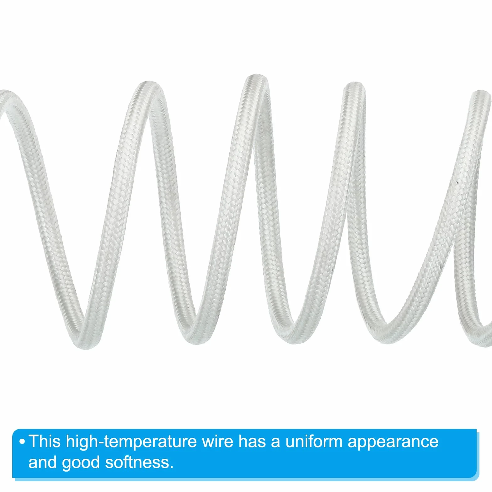 PATIKIL 49.2 Pies 11AWG Cable Eléctrico De Alta Temperatura, -76 A 932 Grados Fahrenheit Mica Fibra De Vidrio Cable Eléctrico Sólido Aislado Resistente Al Calor Cable Monoconductor