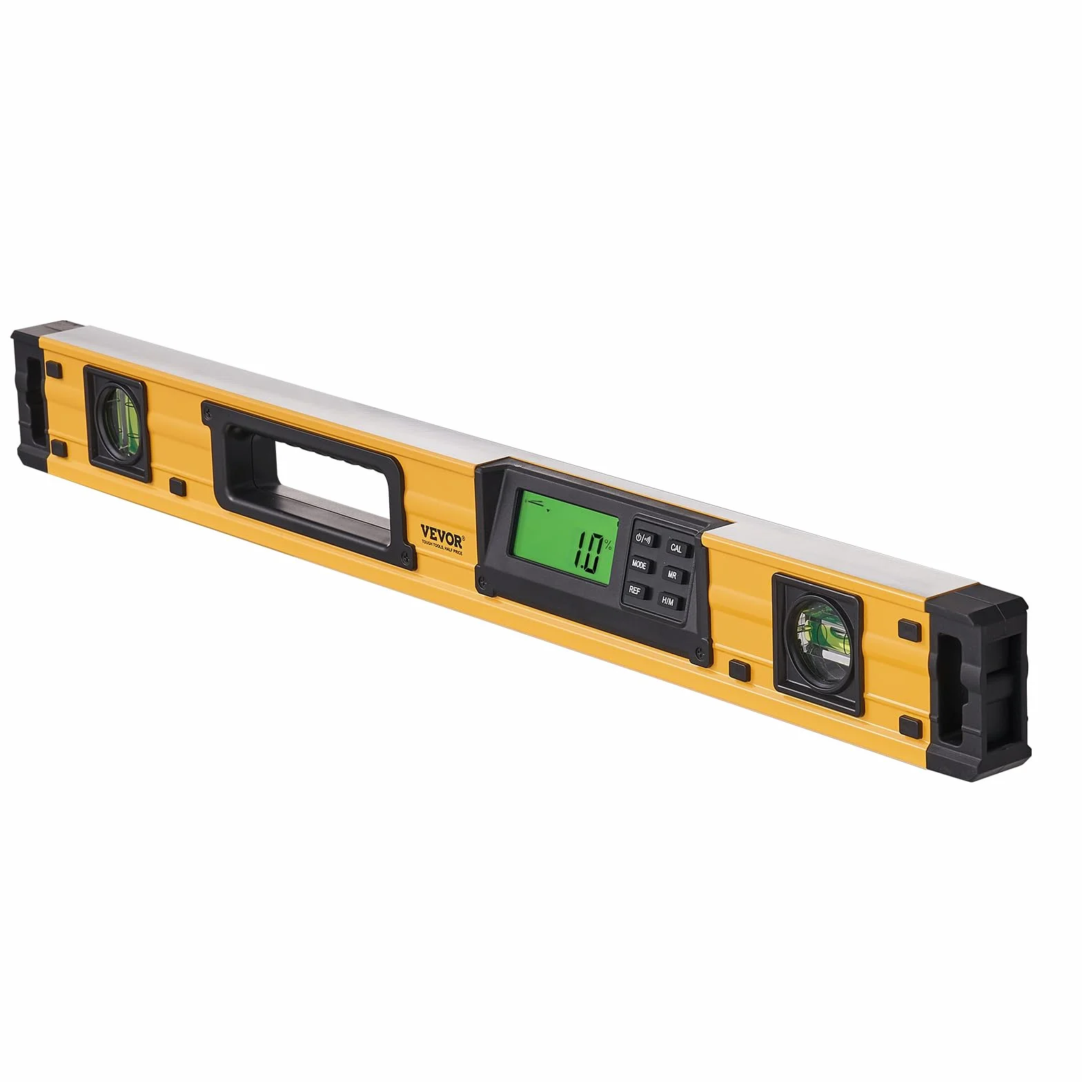 VEVOR Nivel de Burbuja Magnético Nivel Torpedo 600 mm Pantalla LED Retroiluminada Herramienta de Nivelación 0-360° Aleación de Aluminio Sensor de Gravedad para Medición Industria de Construcción Hogar
