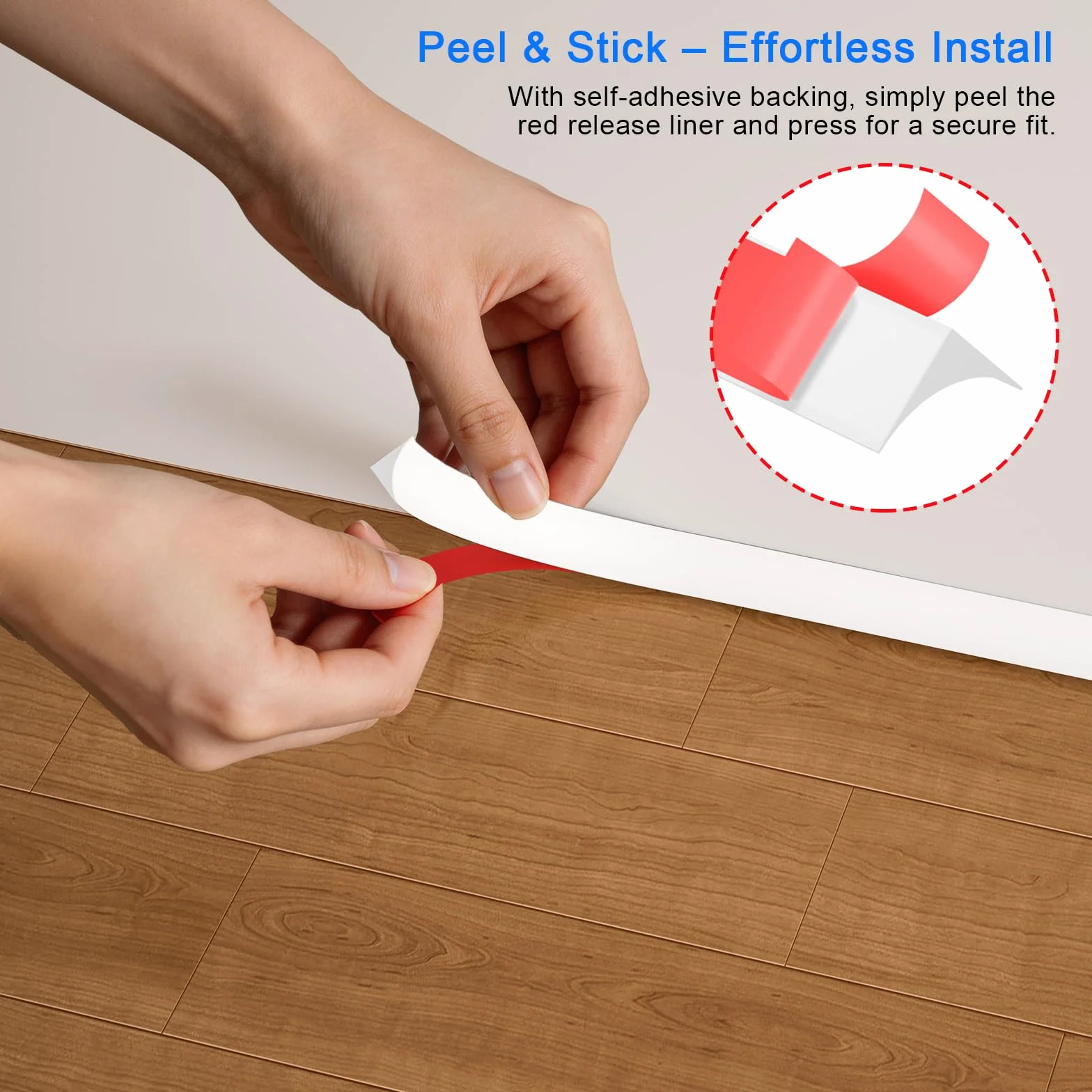 Molduras de Pared Autoadhesivas TPE Flexibles 8 Metros, Moldura Plana para Pared, Techo, Azulejos (Blanco)