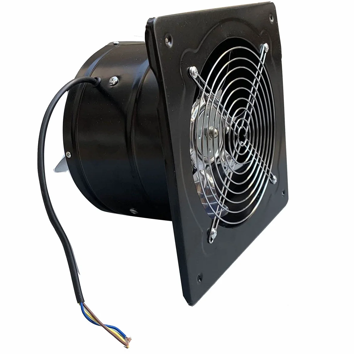 Ventilador axial industrial 200 mm 80 W 1250 m³/h metal extractor techo pared 250x250 mm
