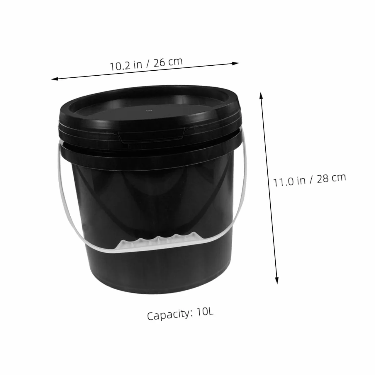 VILLCASE Cubo De Aceite De Grado Alimenticio con Tapa para Pintura Mezcla Y Pintura con Tapa Rectangular para Exteriores De Plástico Y Color Negro