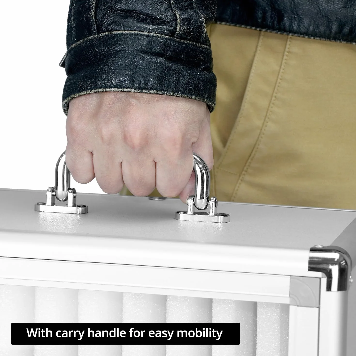 QWORK gabinete de almacenamiento para teléfono celular 36 ranuras montaje en mesa y pared caja fuerte con cerradura de seguridad