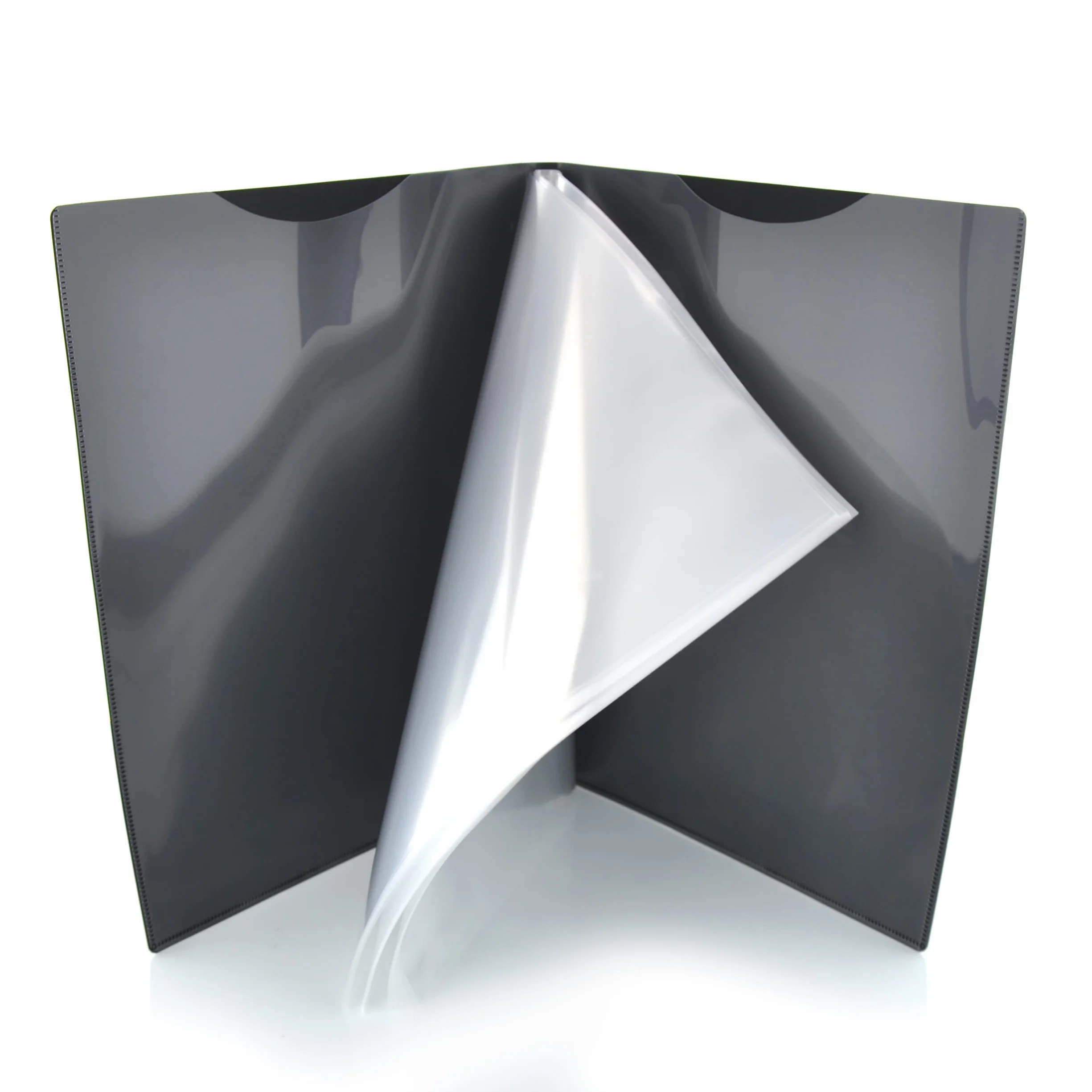 Office Box Carpeta de Fundas Active A3 Vertical 40 Fundas Ultra Cristal Reciclable Negro