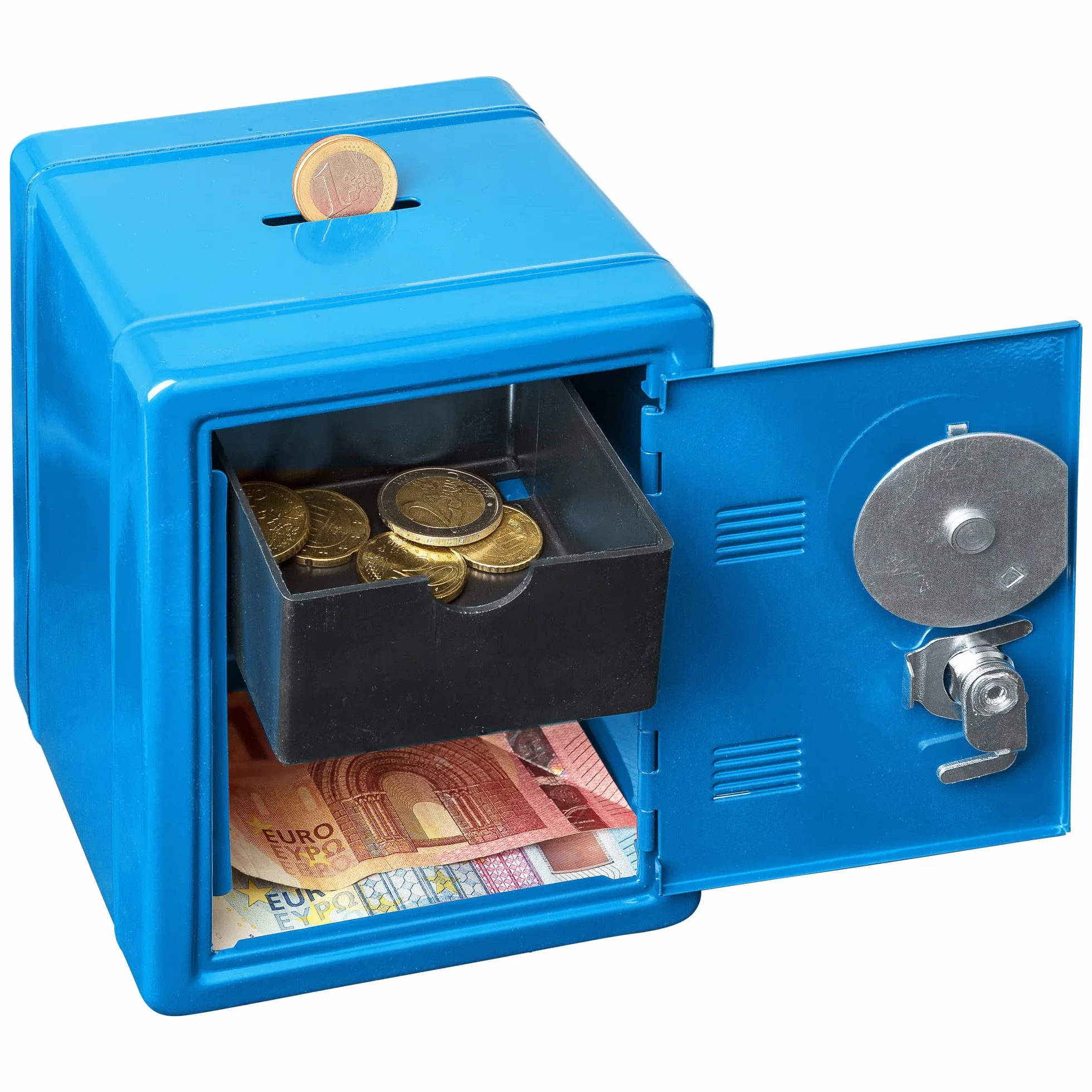 Idena Caja de ahorros 120 x 105 x 160 mm azul