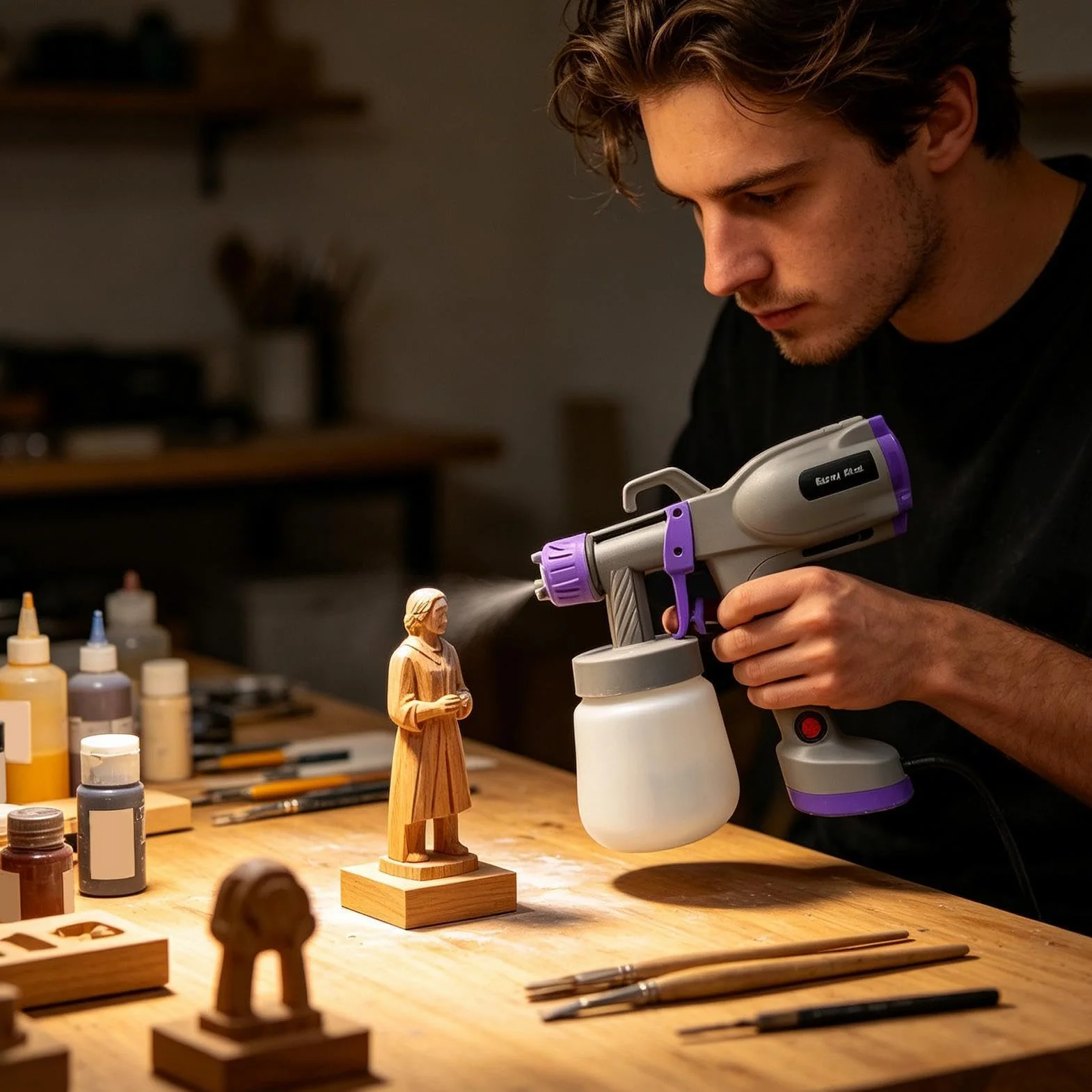 Potente Pistola de Pintura, Pistola de Pintura eléctrica | Patrón de pulverización preciso, pulverizador de pintura de resistente, pulverizador de pintura con diseño ergonómic