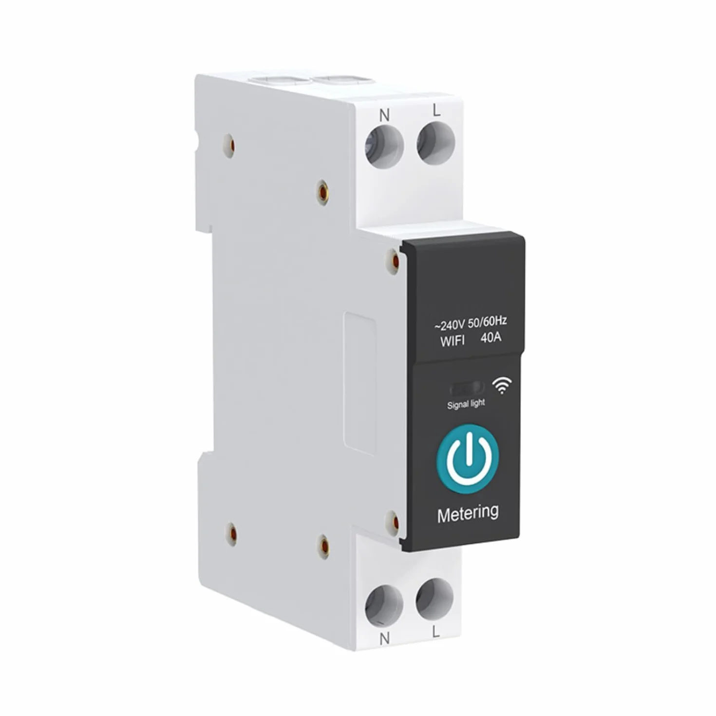 Interruptor Medidor Energia - WIFI Inteligente Interruptor - Control Remoto de Teléfono Móvil Inalámbrico y Función de 3 Modos de Sincronización- Compatible con Alexa, Google Home, TUYA App - 63A