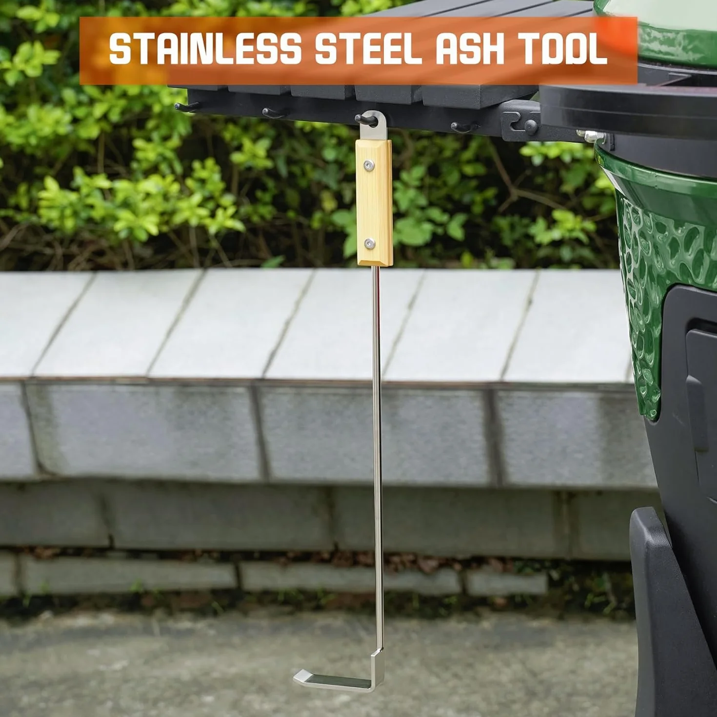 onlyfire Herramienta de Ceniza Se Adapta a Kamado/Ceramic Grill, para Big Green Egg, Kamado Joe, Pit Boss, Louisiana, Grill Dome, Vision Grills, Char-Griller, etc.