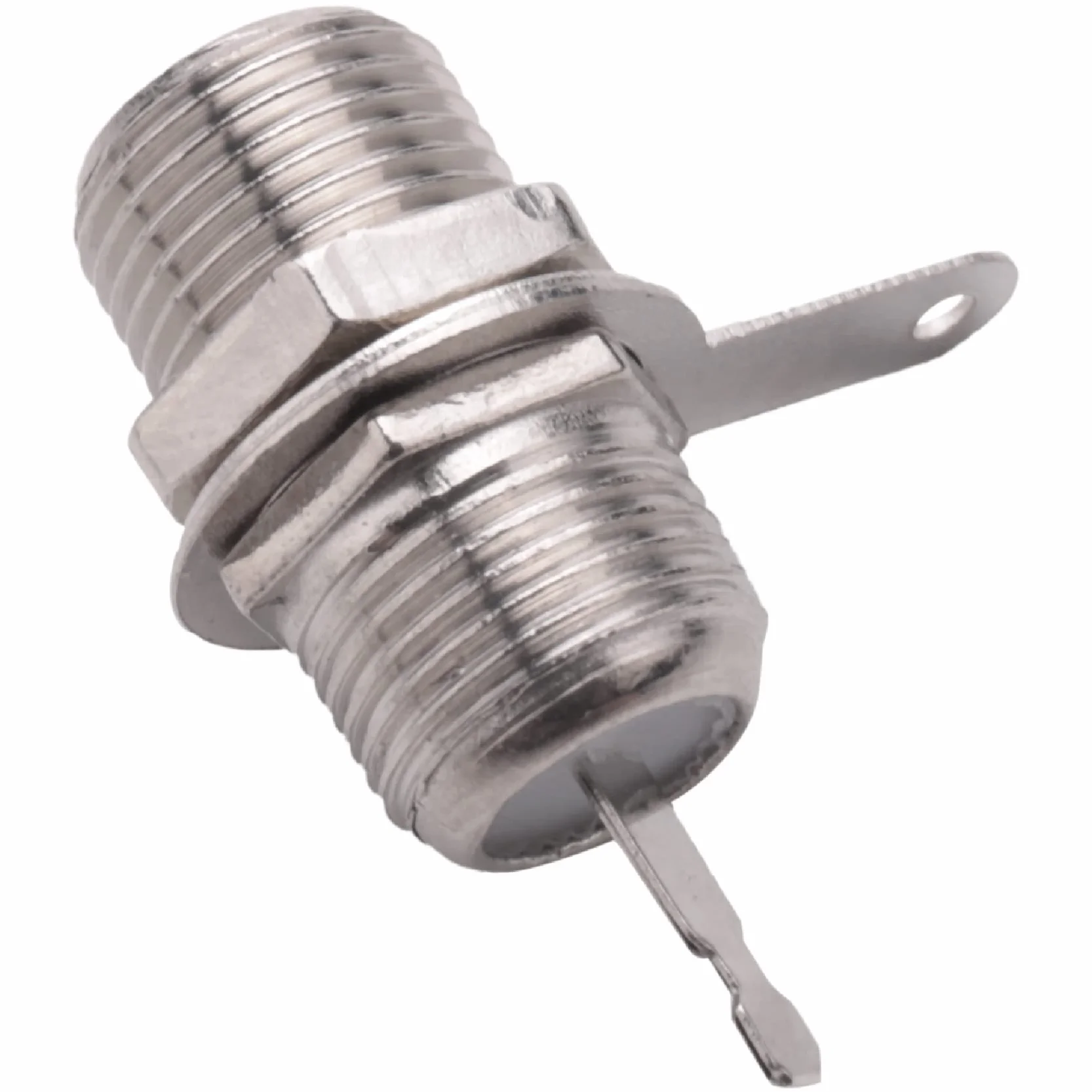 5pzs Adaptador de Conector de Soldadura Clavija Hembra Enchufe montado Panel de Tipo F
