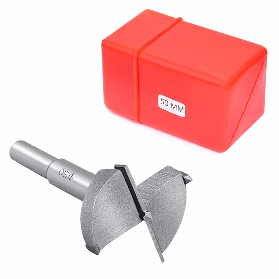 Flintronic Broca Forstner para Madera, Diámetro 50mm, Hole Saw Taladro, Acero al Tungsteno Titanium Recubierto, Corte Agujero en Carpintería, 1PCS