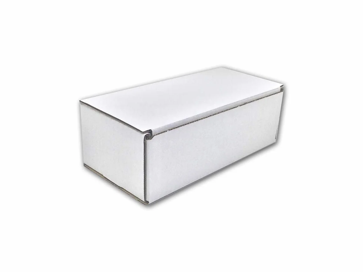 Cajas de Cartón Automontables 21 x 10 x 7 cm Canal Simple Blanco Pack 50