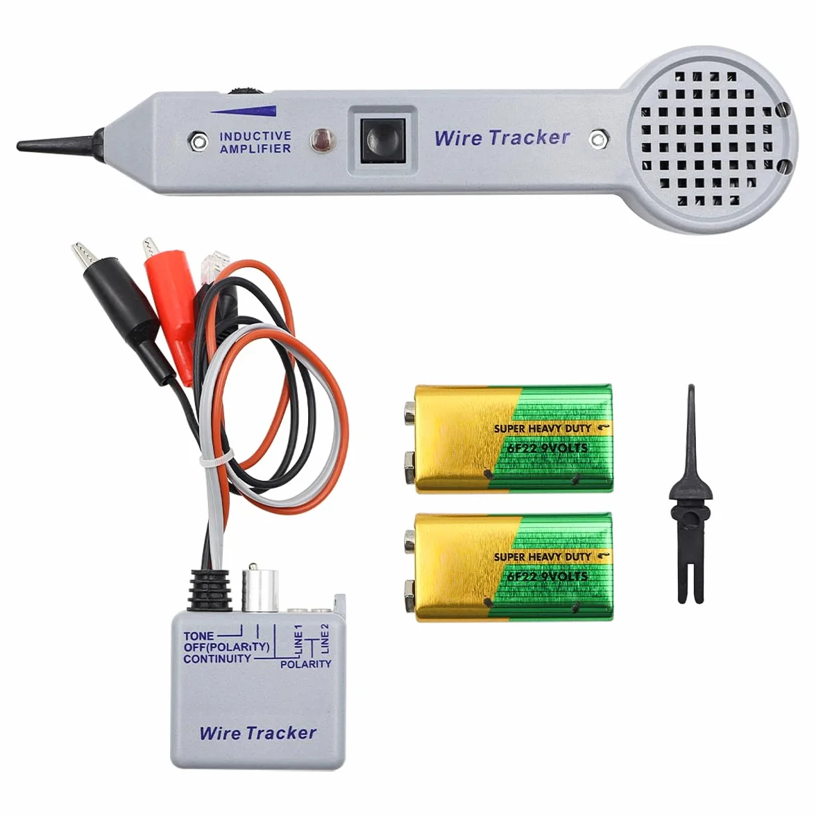 Probador de Fase para Cables, Kit de Cables Generador de Tonos 200PE Seguimiento de Cables Kit preciso y Seguro Seguimiento de Cables y generador de Tonos
