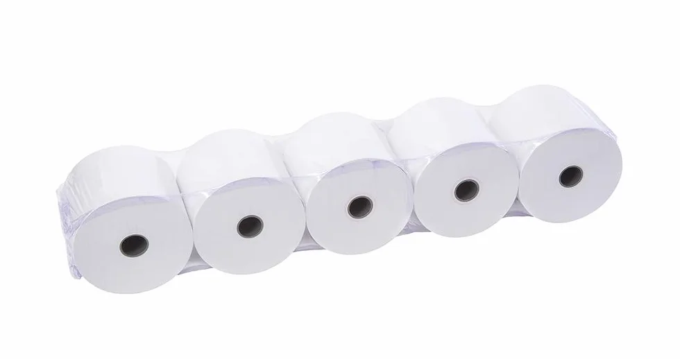 GENIE 11175 - Rollos de papel, 57x 40x 12 mm, Blanco, 5 Unidad ( Paquete de 1)