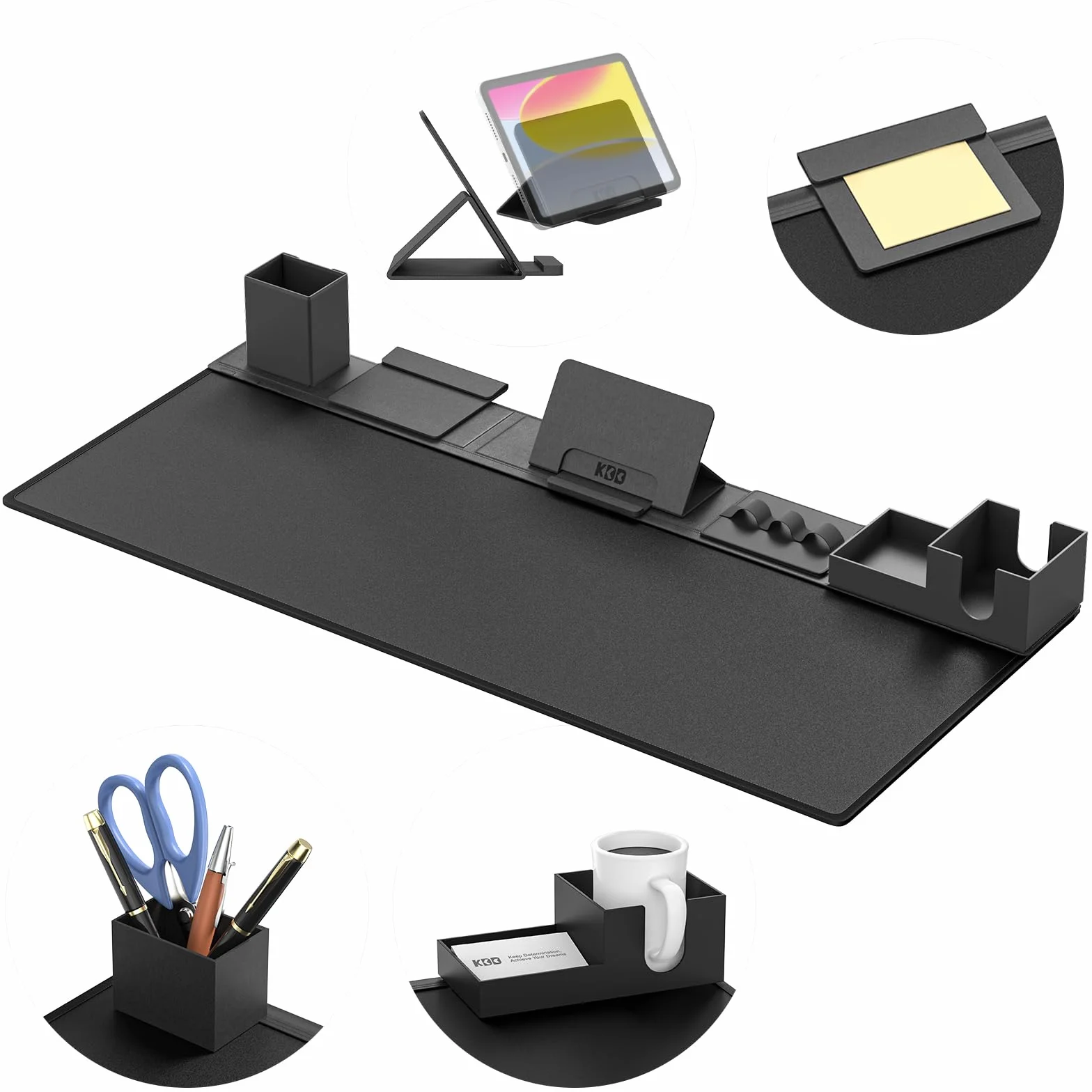 KDD 6 en 1 Alfombrilla Escritorio XXL Set, Tapete Escritorio & Alfombrilla Ratón Gaming 80x35.5cm