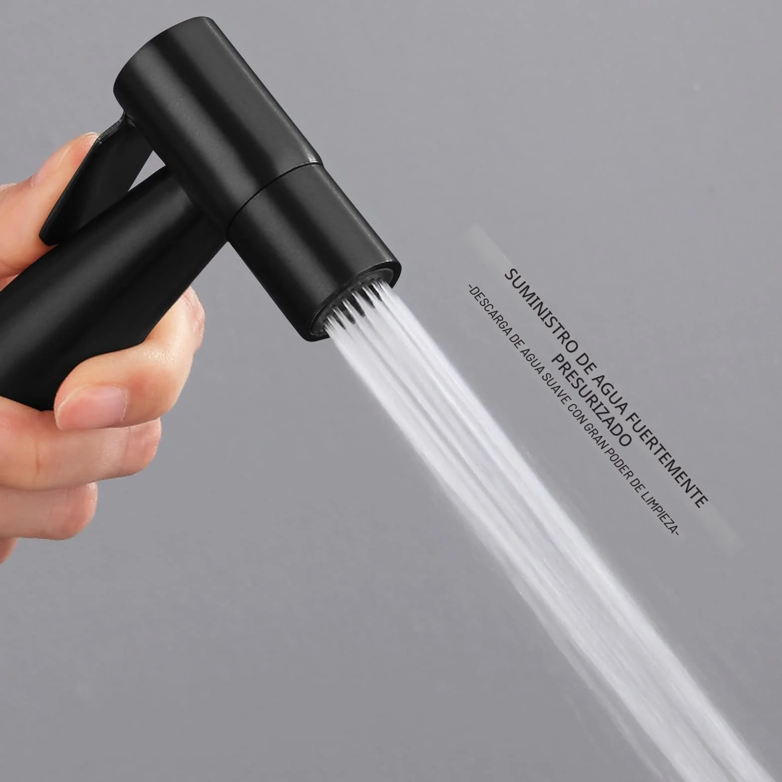 LOSCHEN Pulverizador de Bidé Inodoro Acero Inoxidable Shattaf (Negro)