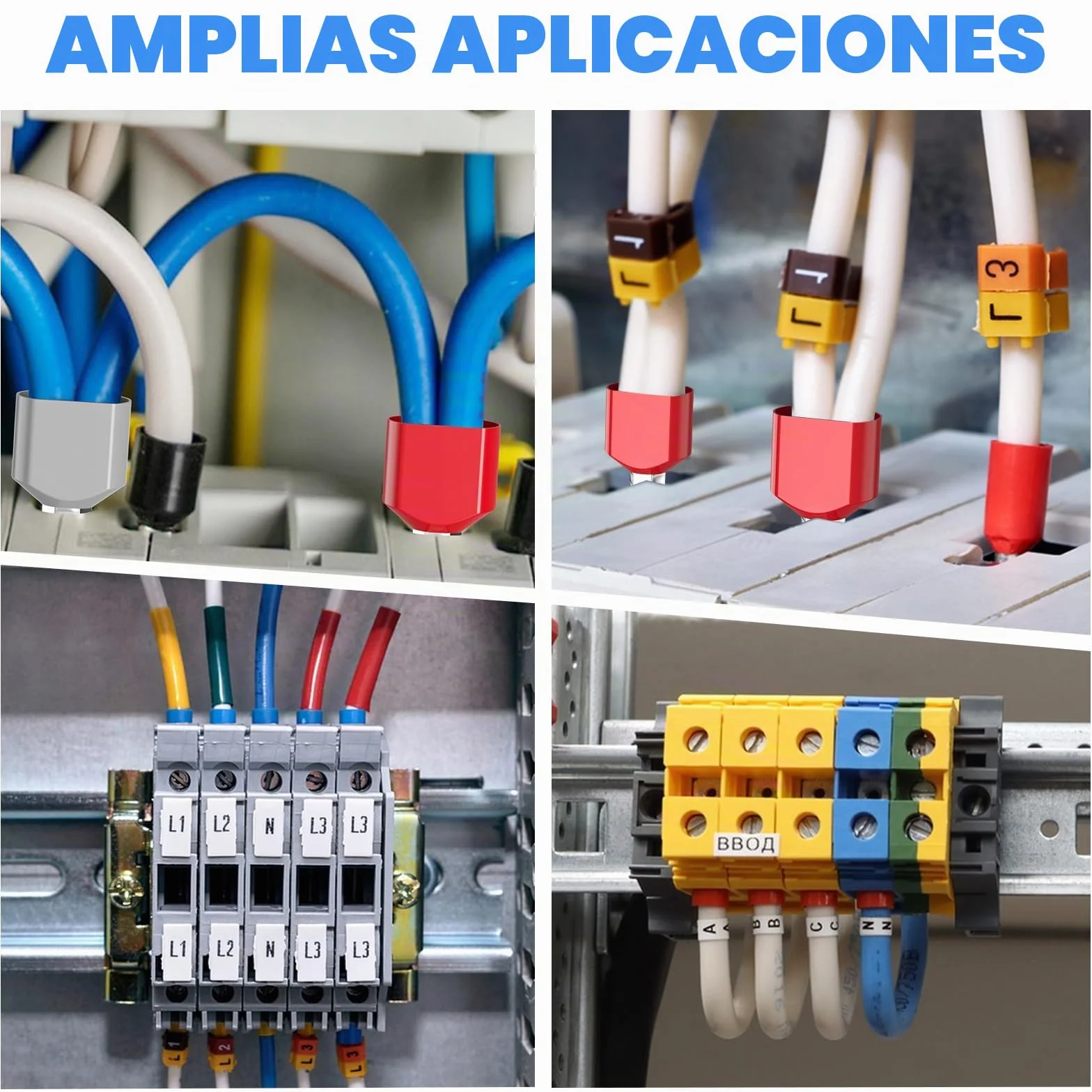 Terminales eléctricos, 1200 terminales eléctricos Preciva, 300 terminales de dos hilos más 900 terminales de hilo individual, adecuados para engarzado DIY e industrial