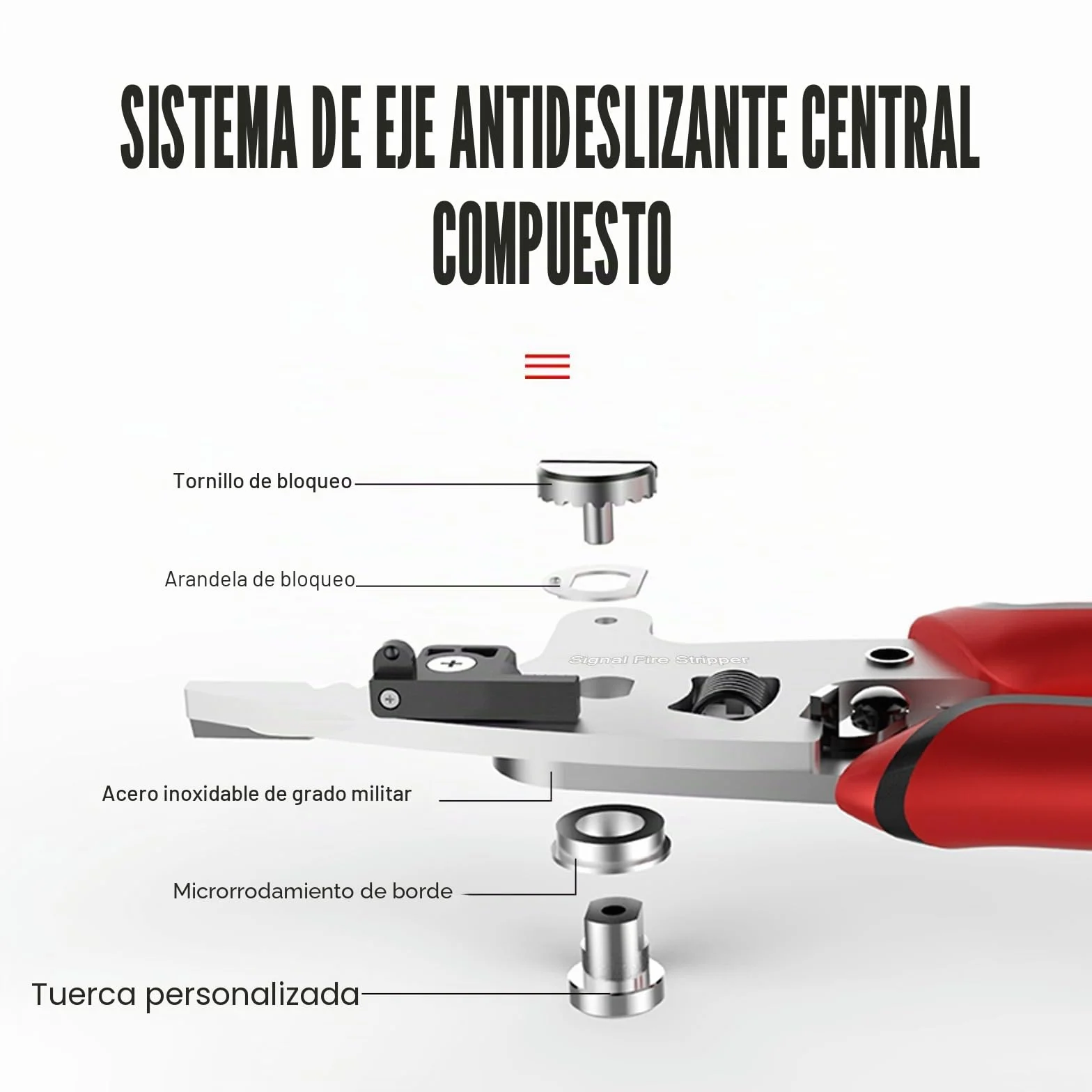 Signal fire Pelacables de fibra óptica, 8 en 1 pelacables para fibra óptica, alicates cortadores Herramientas para electricistas para pelacables, pelacables para cables de fibra
