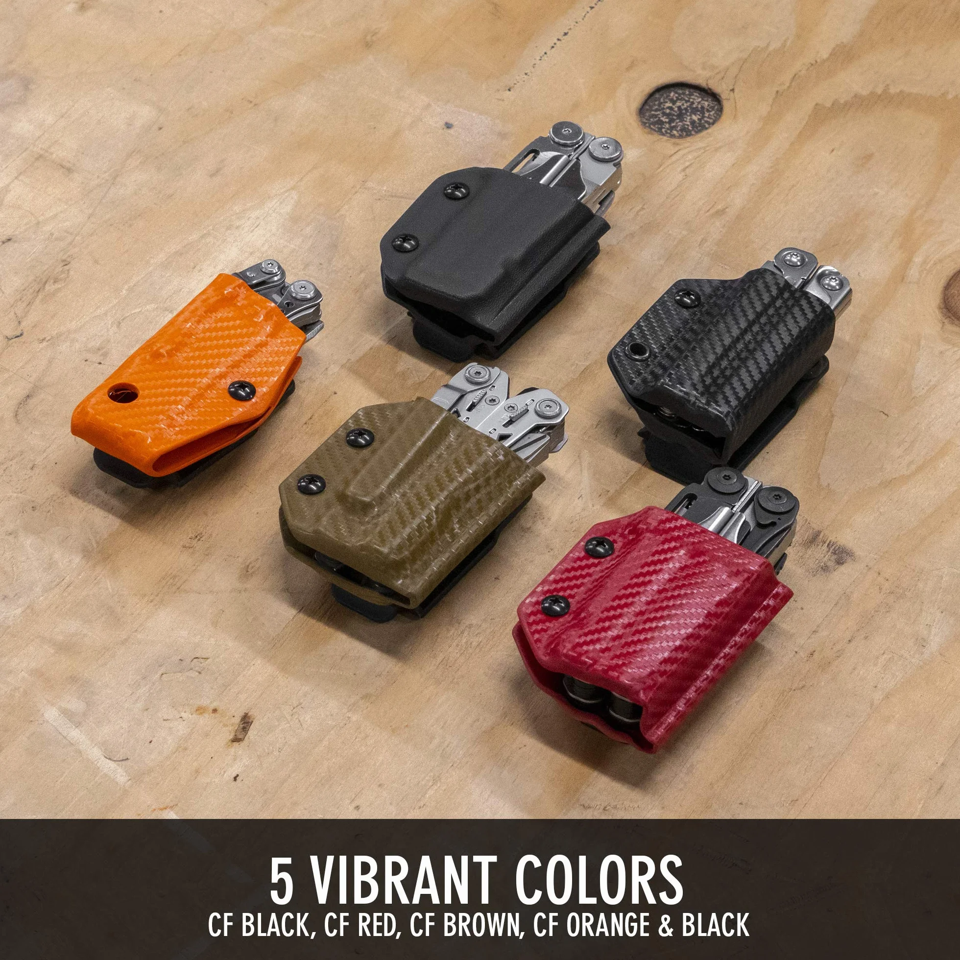 Clip & Carry Kydex - Funda Multiherramienta para LEATHERMAN Surge, Fabricada en Estados Unidos (Multiherramienta no incluida) EDC Multi Herramienta Funda para Soporte (Negro)